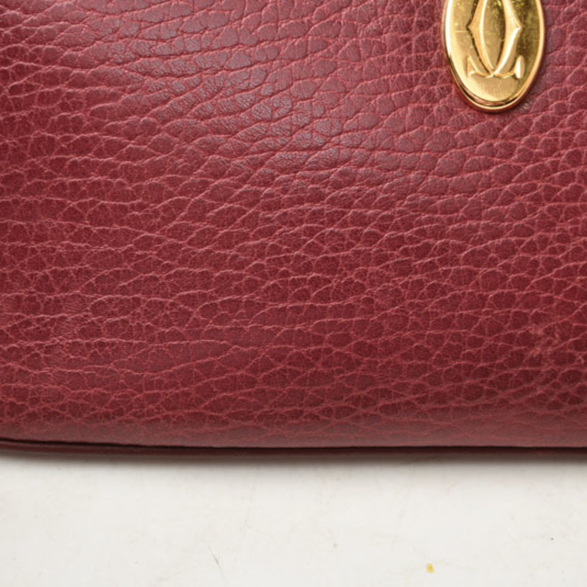 Cartier Must Bordeaux Leather Pouch (Pre-Owned)