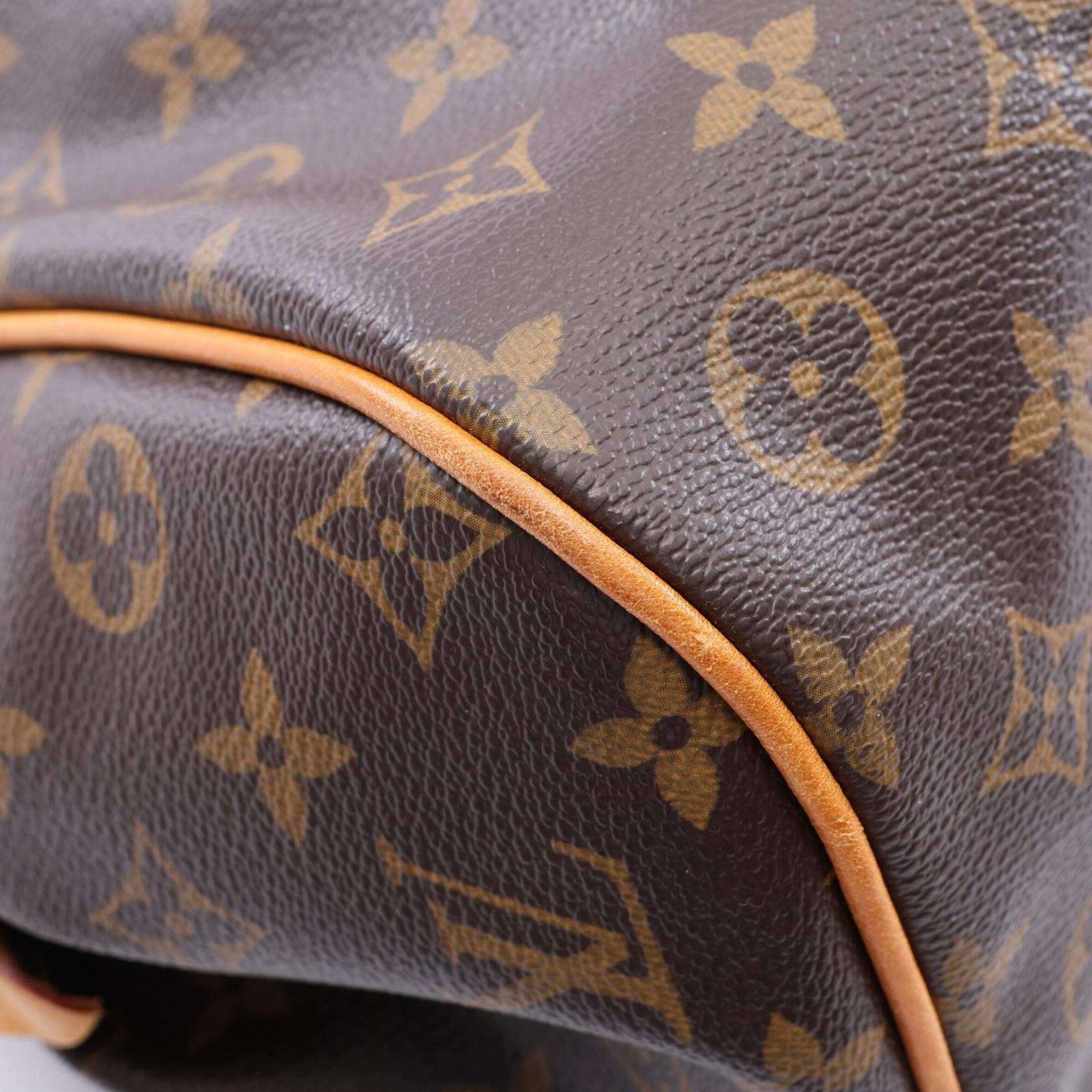 Louis Vuitton Brown Coated Canvas Leather Handbag Shoulder Bag (Pre-Owned)