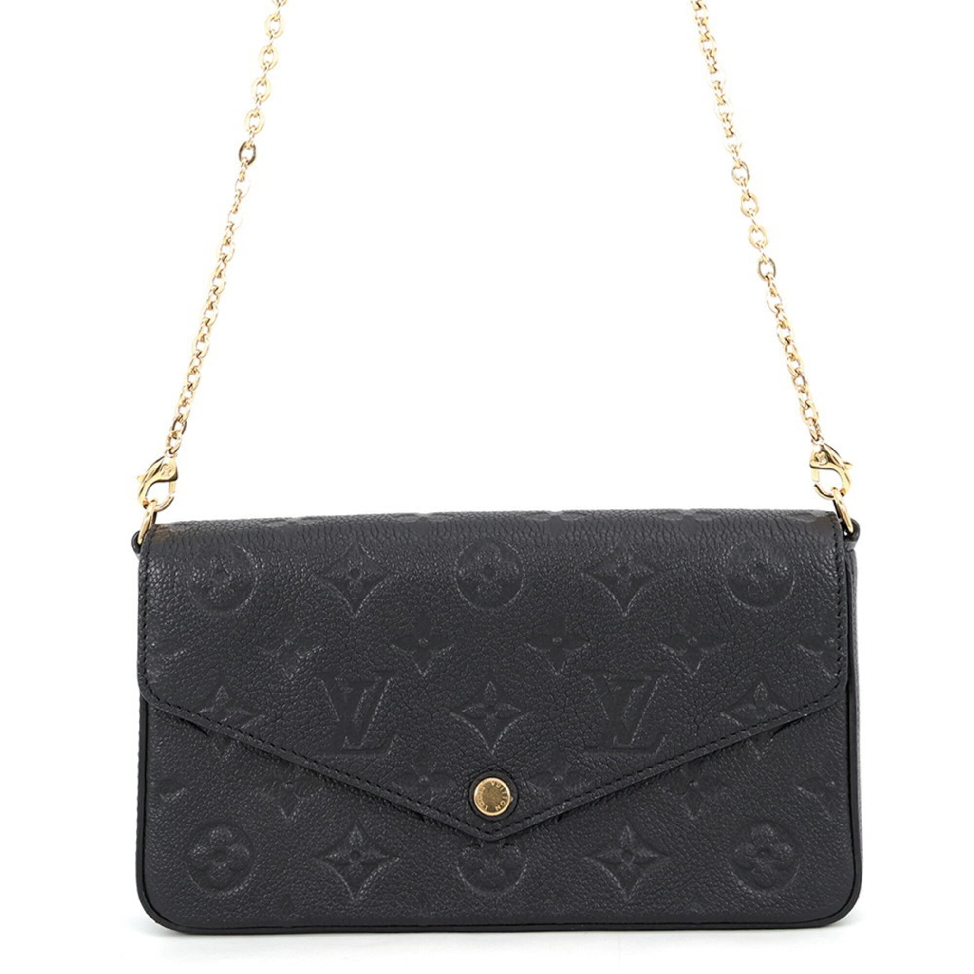 Louis Vuitton Noir Monogram Empreinte Chain/Shoulder Wallet (Pre-Owned)