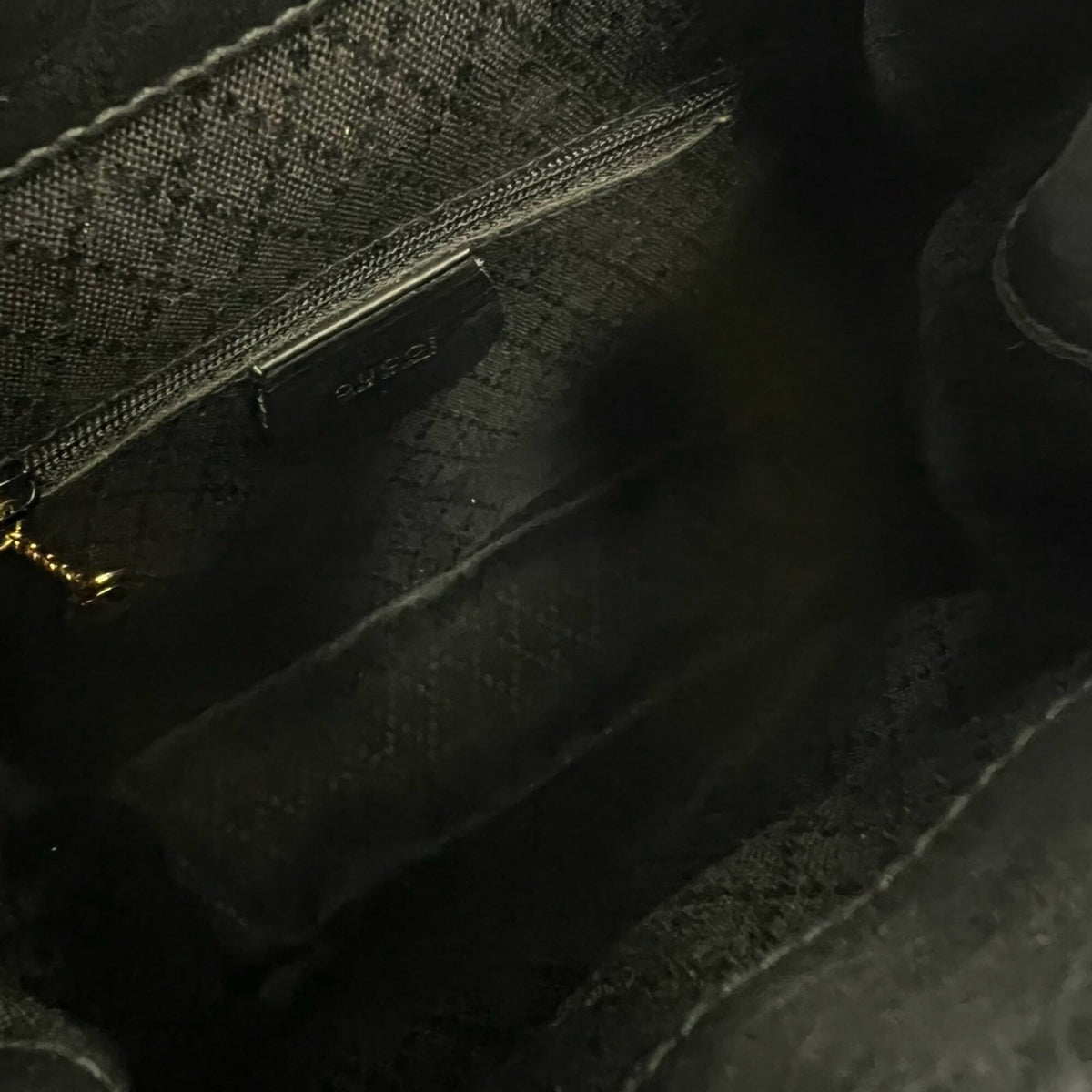 Gucci Black Leather Bamboo Backpack (Pre-Owned)
