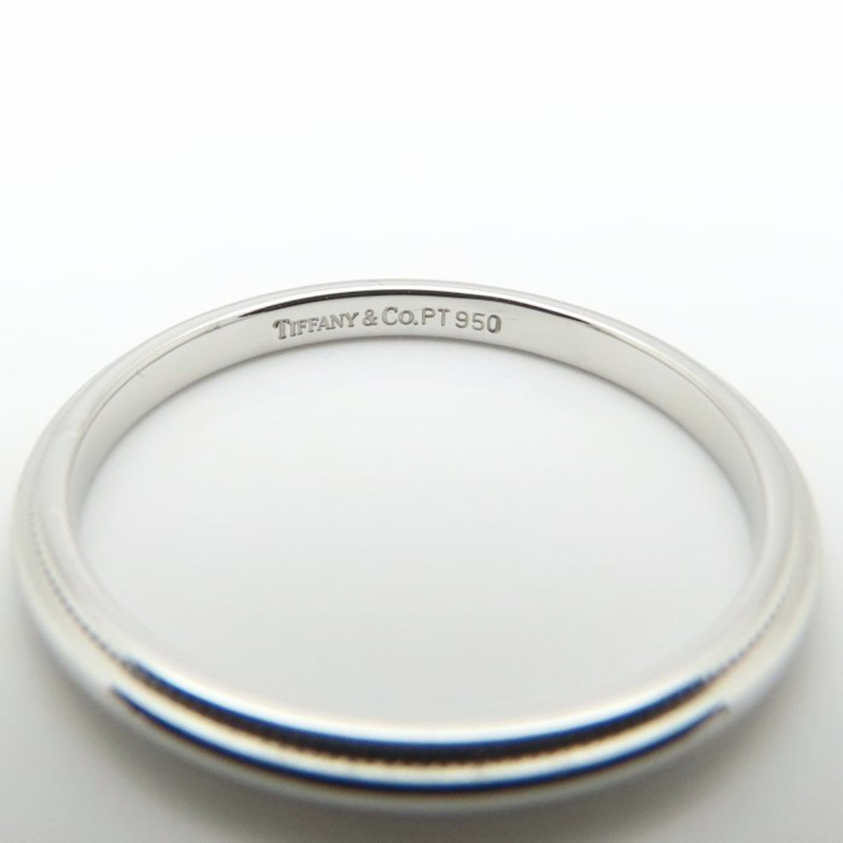 Tiffany Silver Platinum 950 Band Ring (Pre-Owned)