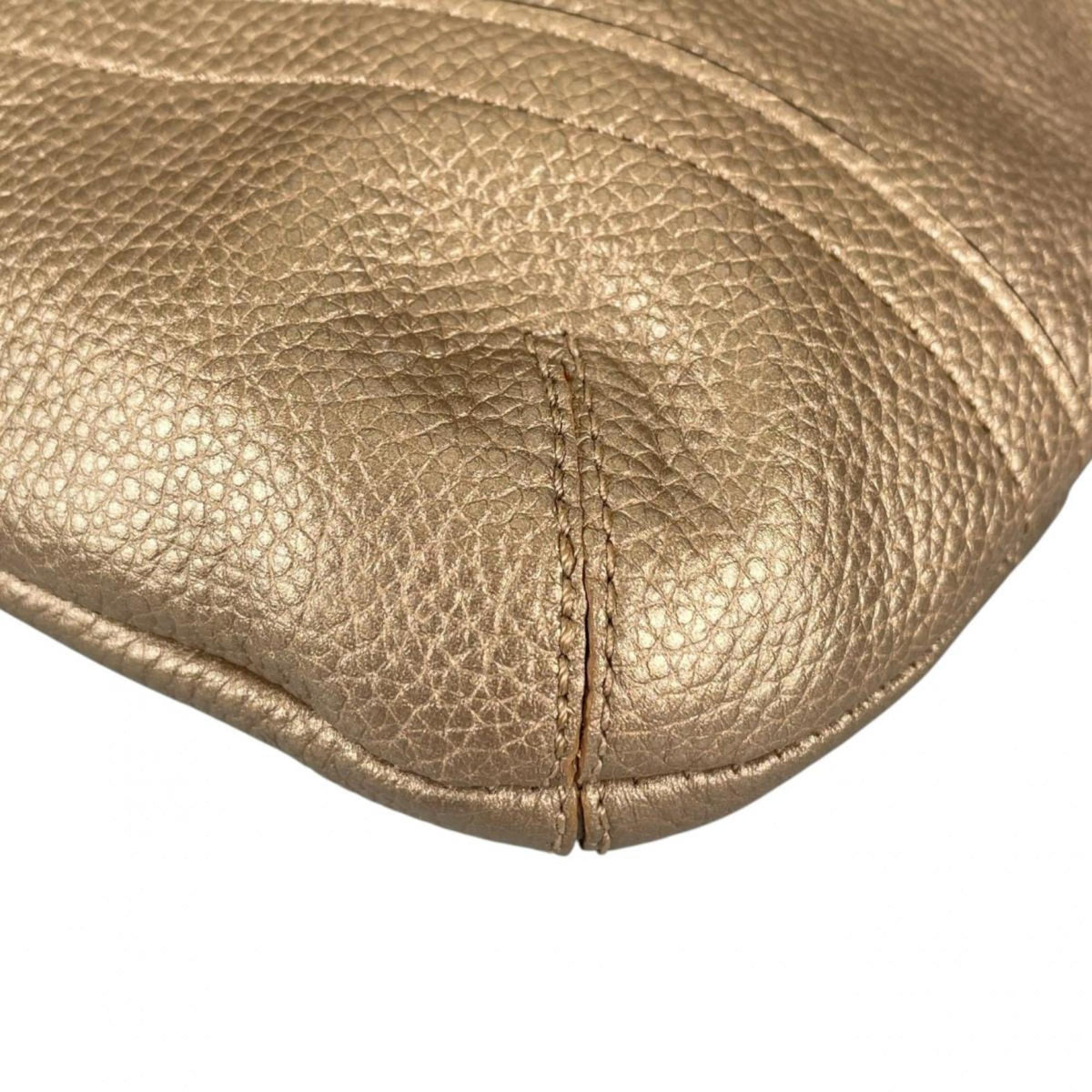 Coach Gold Leather Shoulder Bag (Pre-Owned)