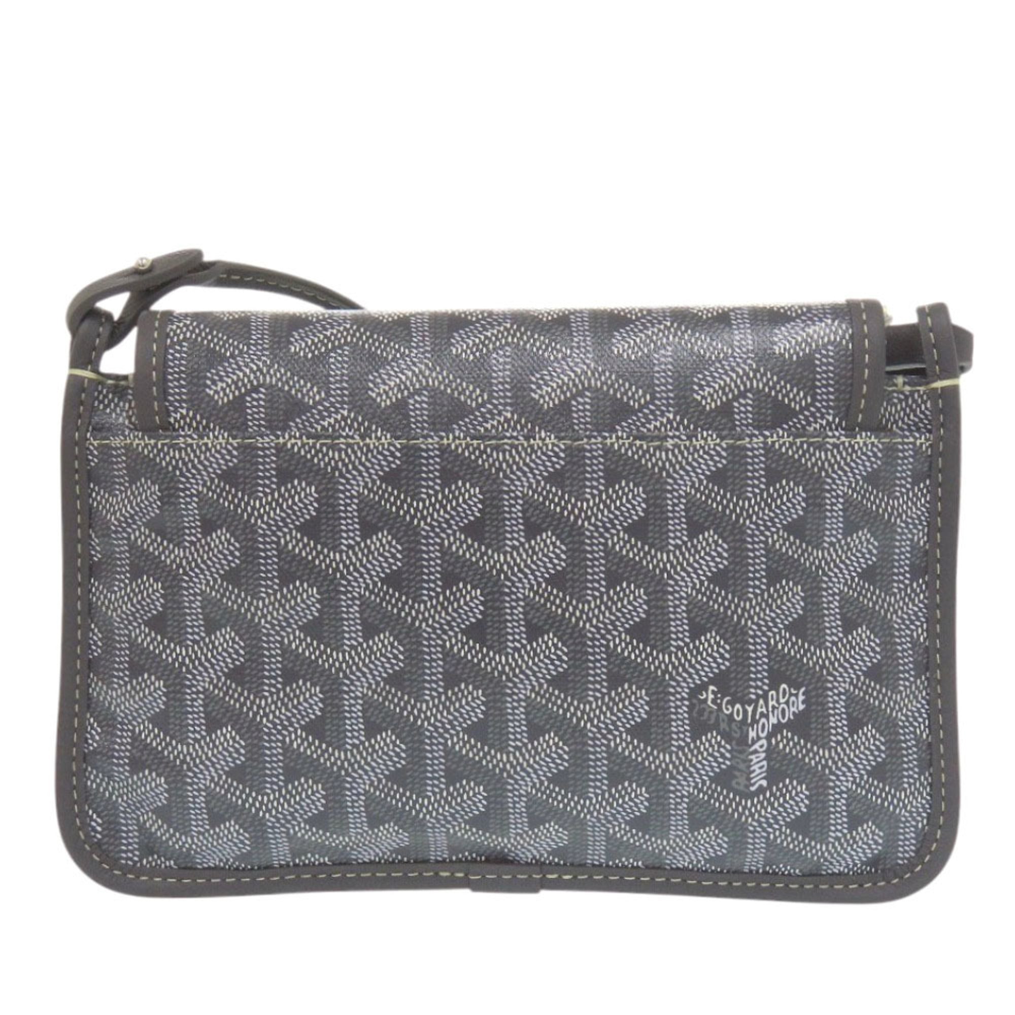 Goyard Gray Canvas Leather Handbag Shoulder Bag (Pre-Owned)
