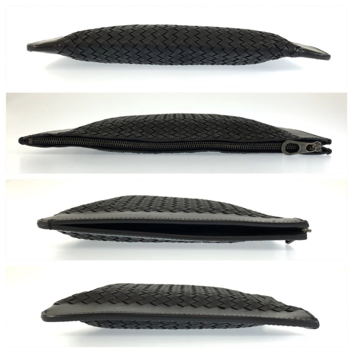 Bottega Veneta Black Leather Clutch Bag (Pre-Owned)