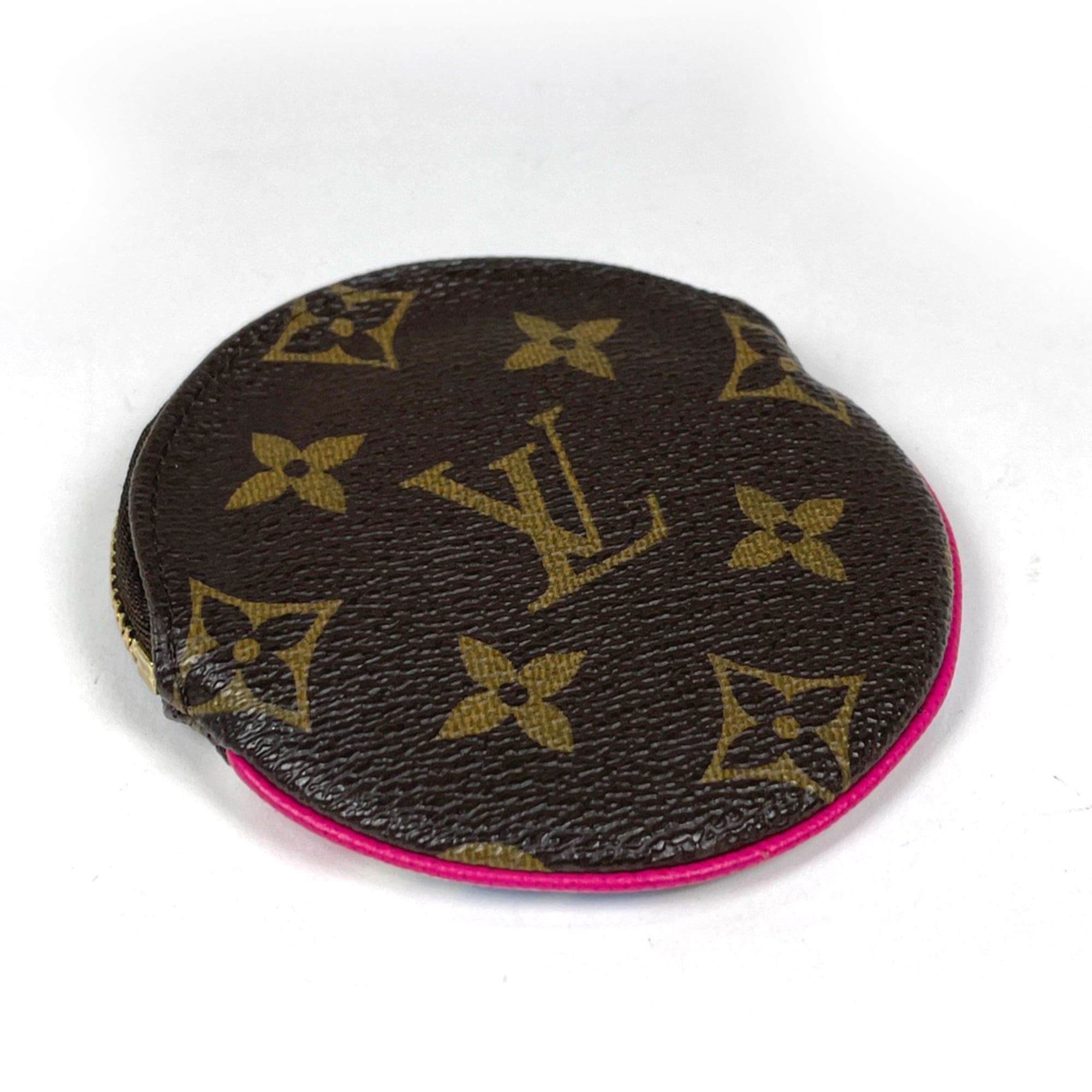 Louis Vuitton Brown Fuchsia Pink Monogram Coin Purse/Coin Case (Pre-Owned)