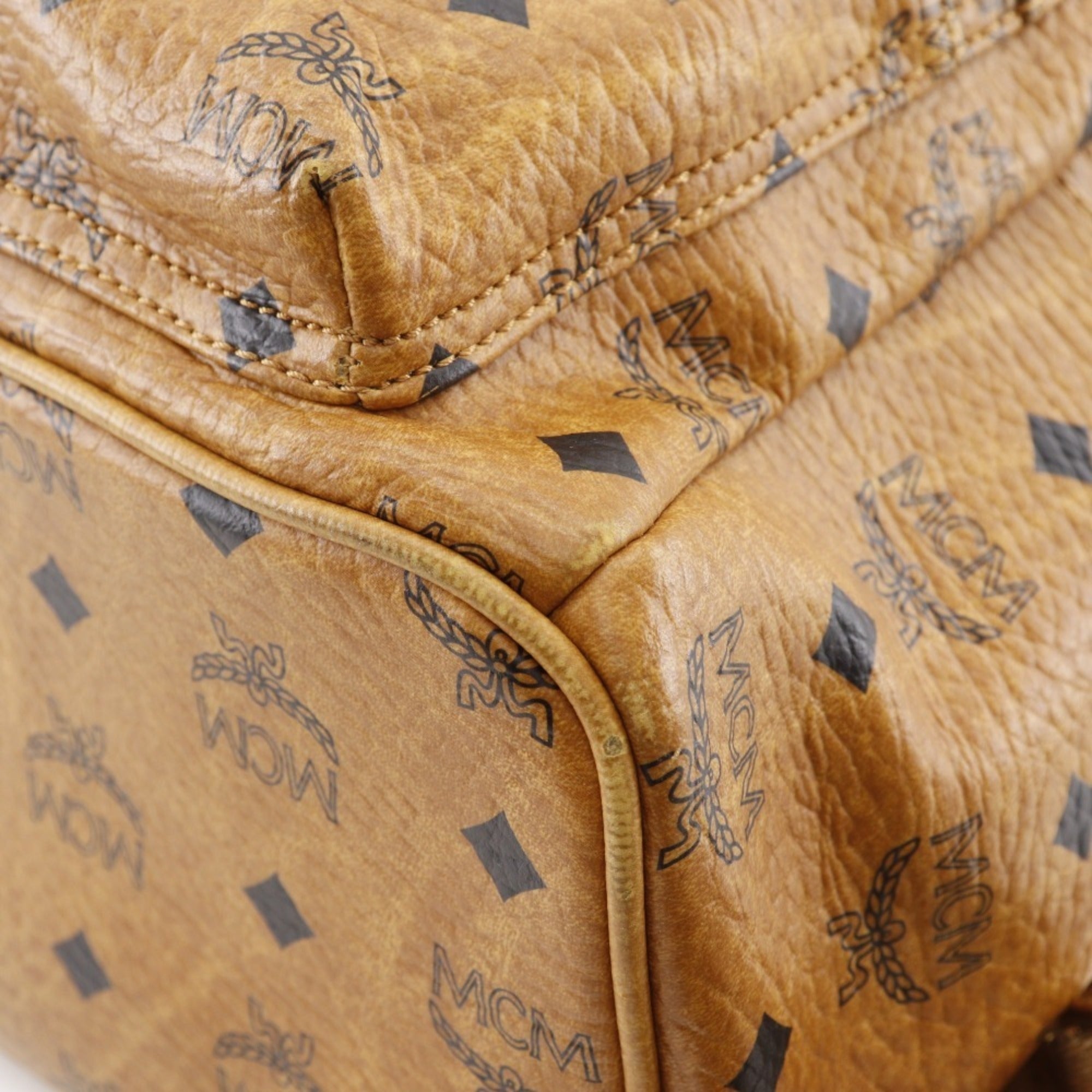 Mcm Brown Pvc Backpack (Pre-Owned)