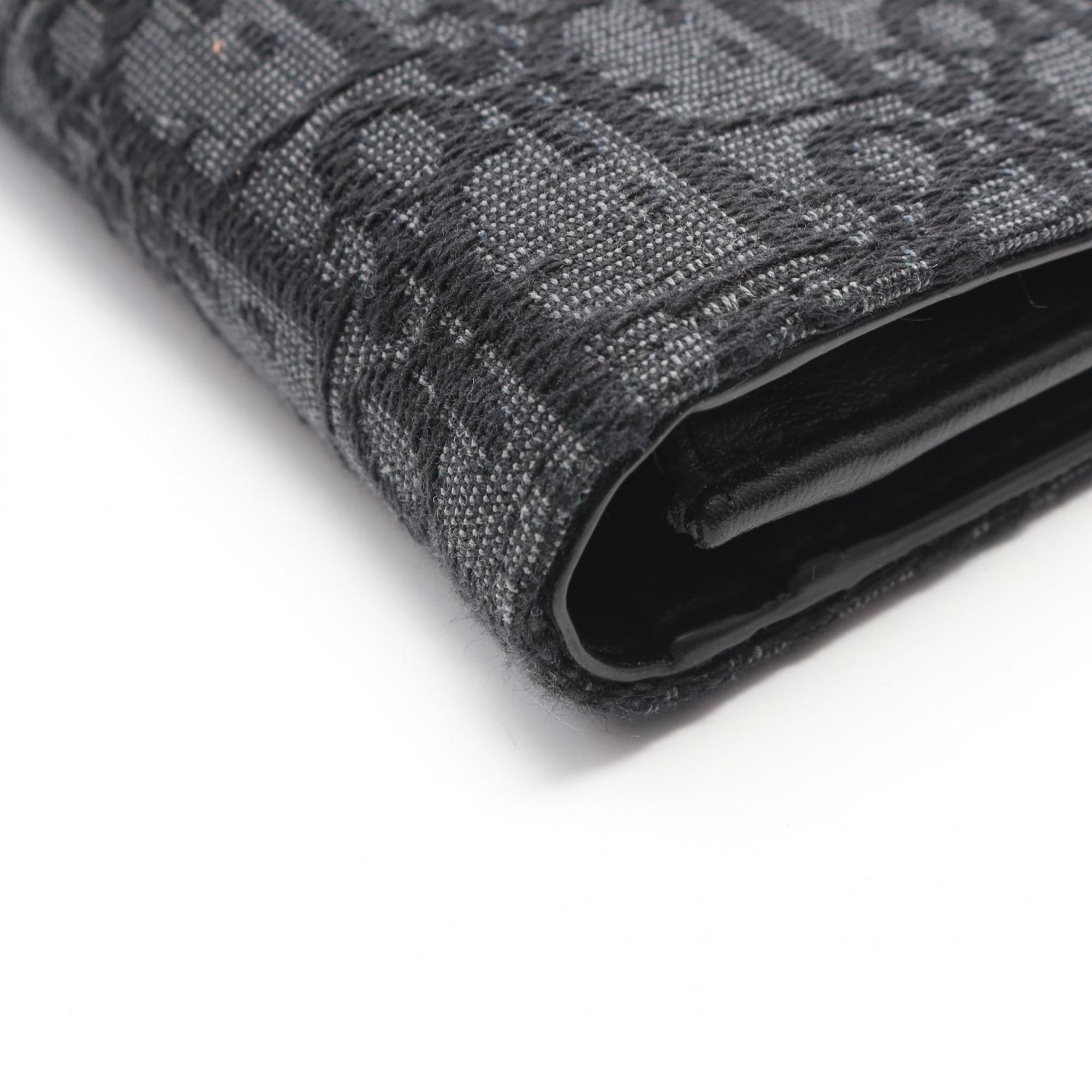 Christian Dior Black Canvas Long Wallet (Bi-Fold) (Pre-Owned)