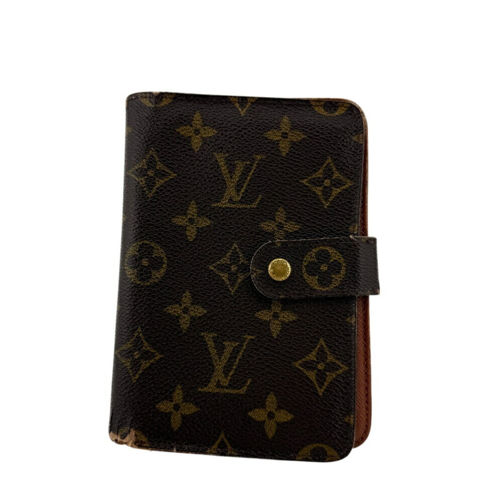 Louis Vuitton Brown Monogram Leather Wallet (Bi-Fold) (Pre-Owned)
