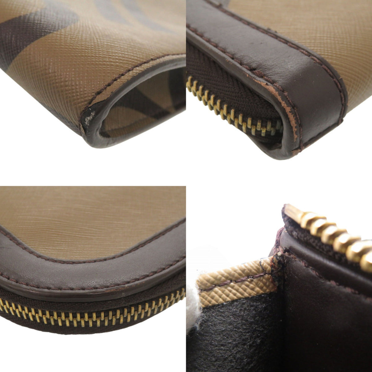 Dunhill Brown Leather Clutch Bag (Pre-Owned)