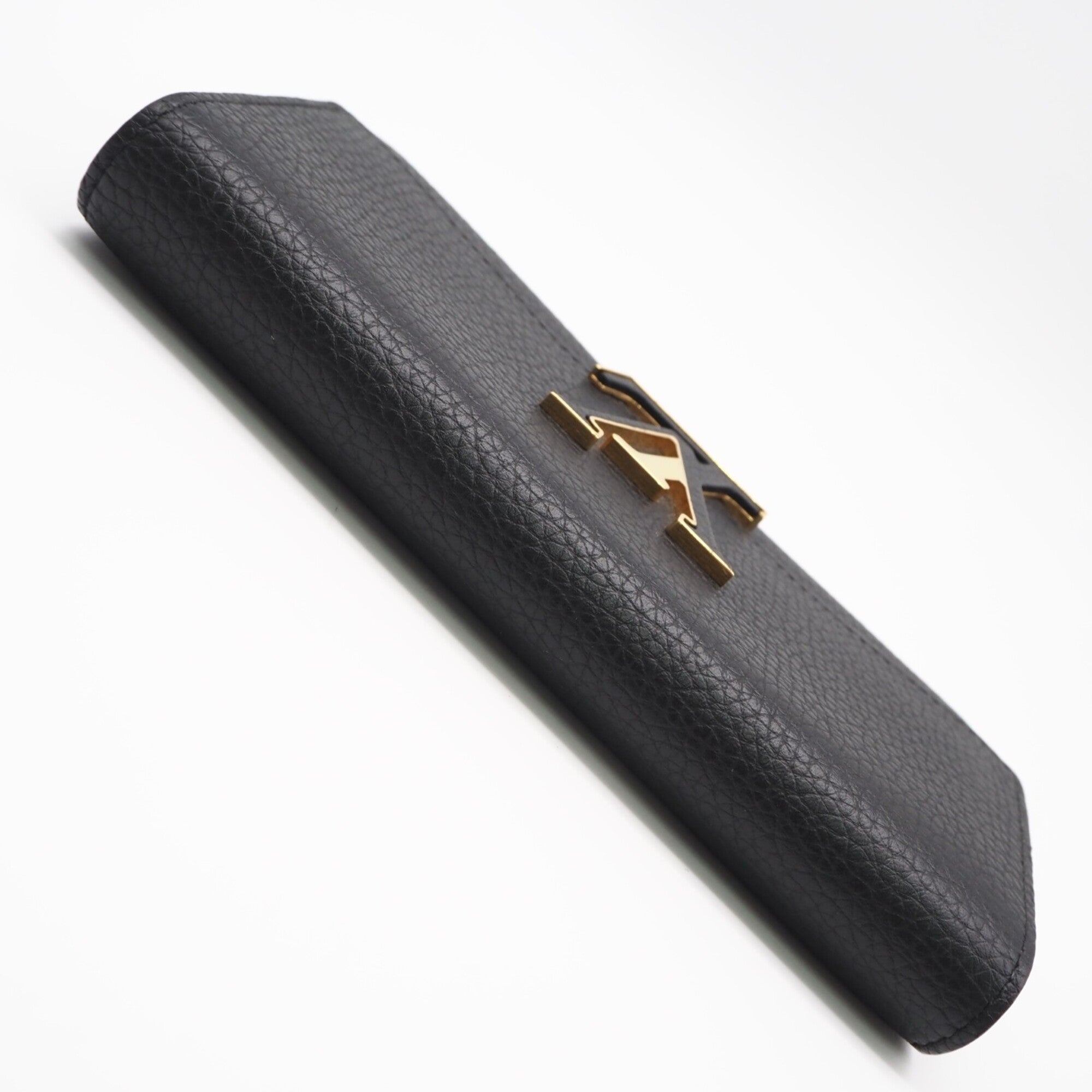 Louis Vuitton Taurillon Black Noir Leather Long Wallet (Bi-Fold) (Pre-Owned)