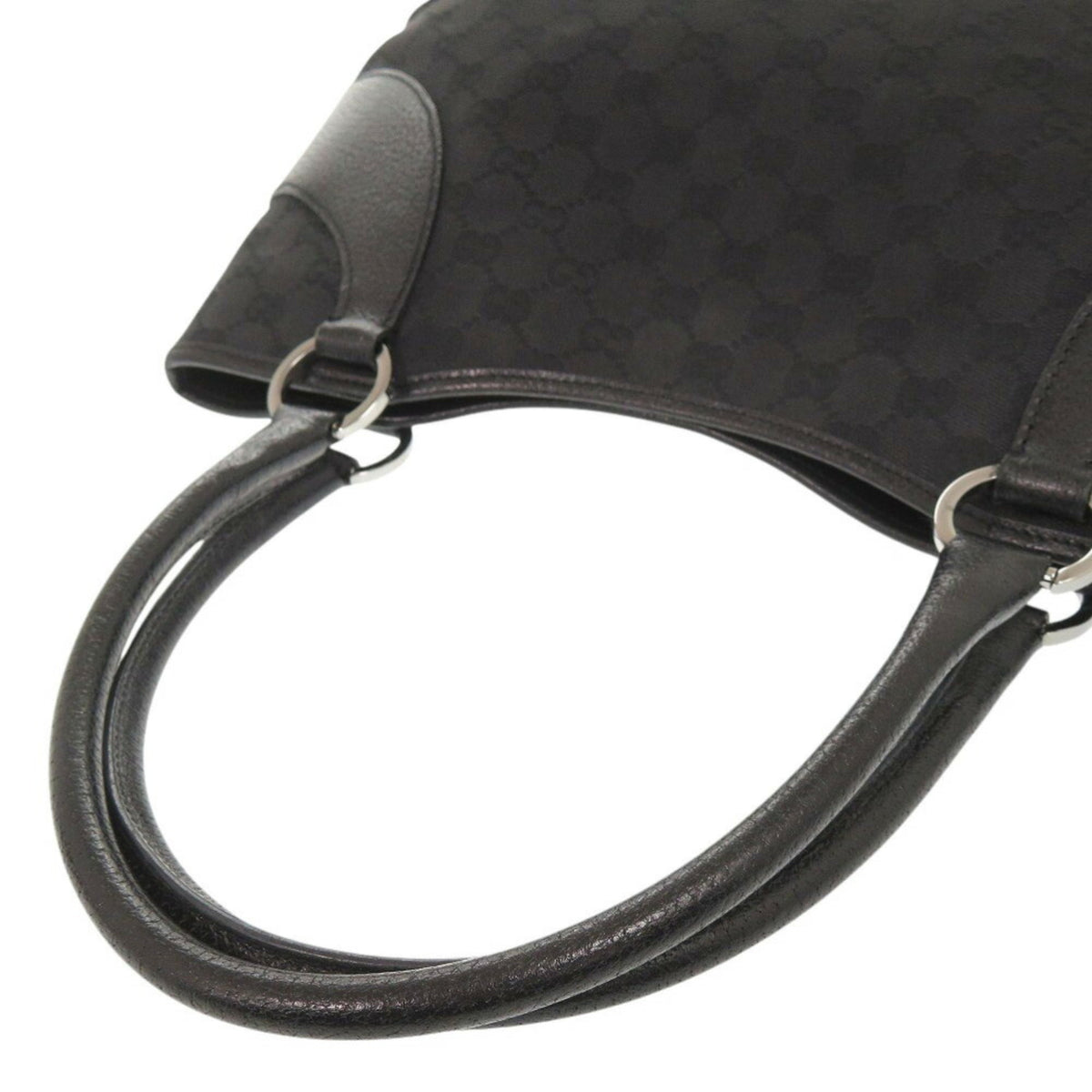Gucci Black Gg Canvas Handbag Tote Bag (Pre-Owned)