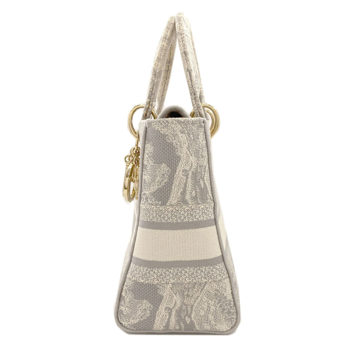 Christian Dior Gray Canvas Handbag (Pre-Owned)