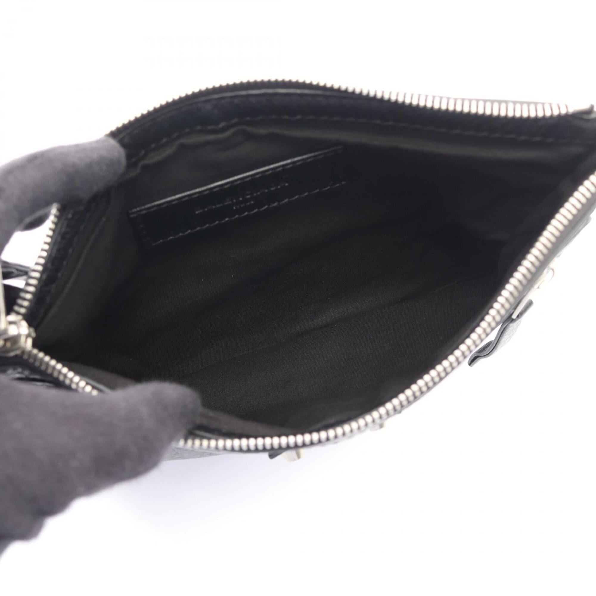 Balenciaga Black Leather Clutch Bag (Pre-Owned)
