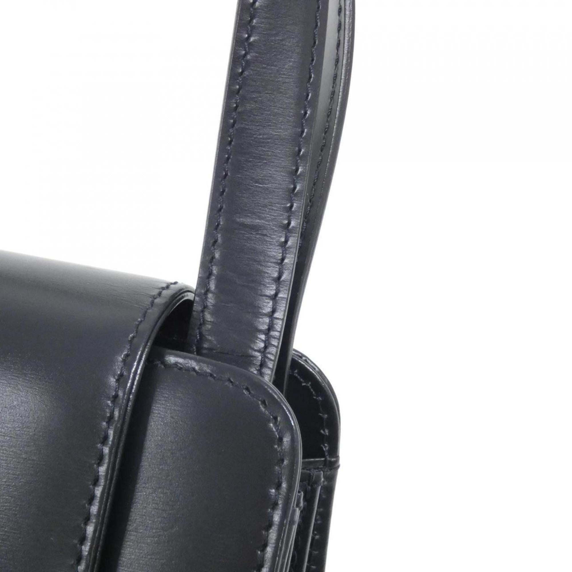 Cartier Navy Leather Handbag (Pre-Owned)