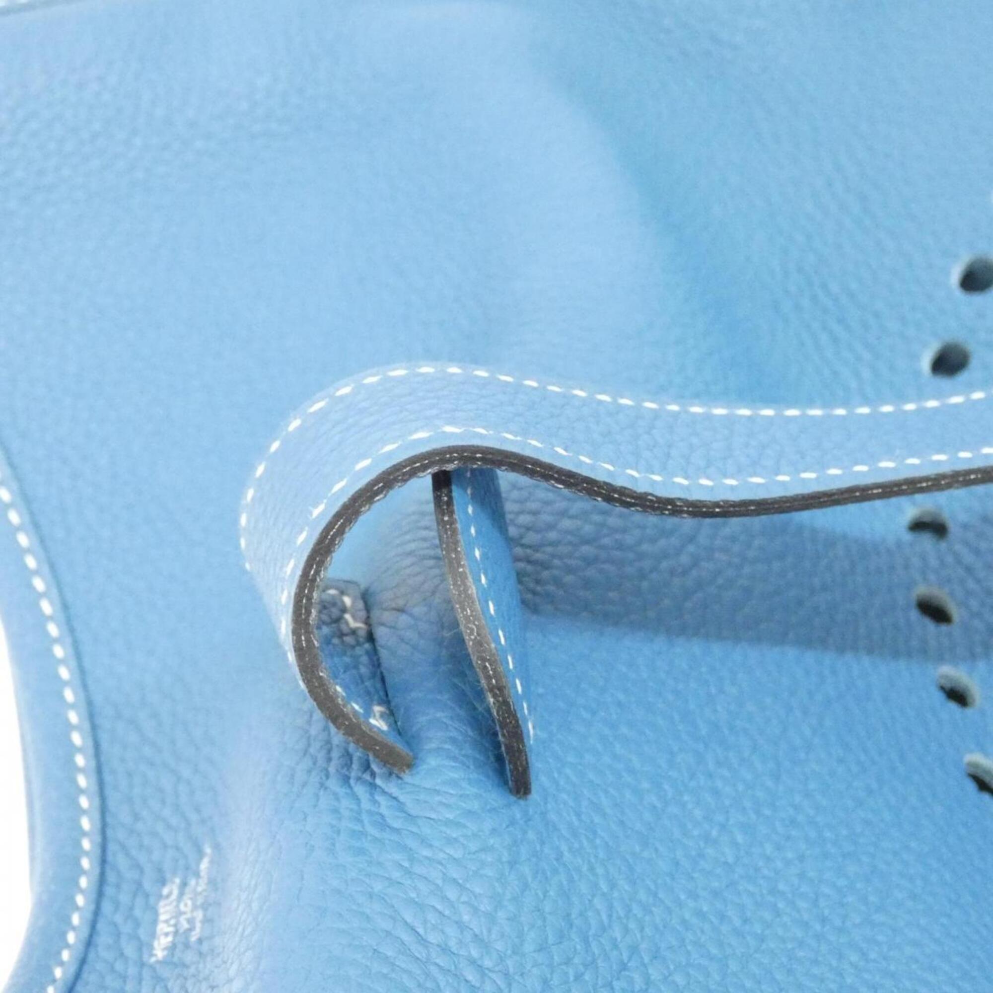 Hermes Blue Blue Jean Taurillon Clemence Leather Shoulder Bag (Pre-Owned)