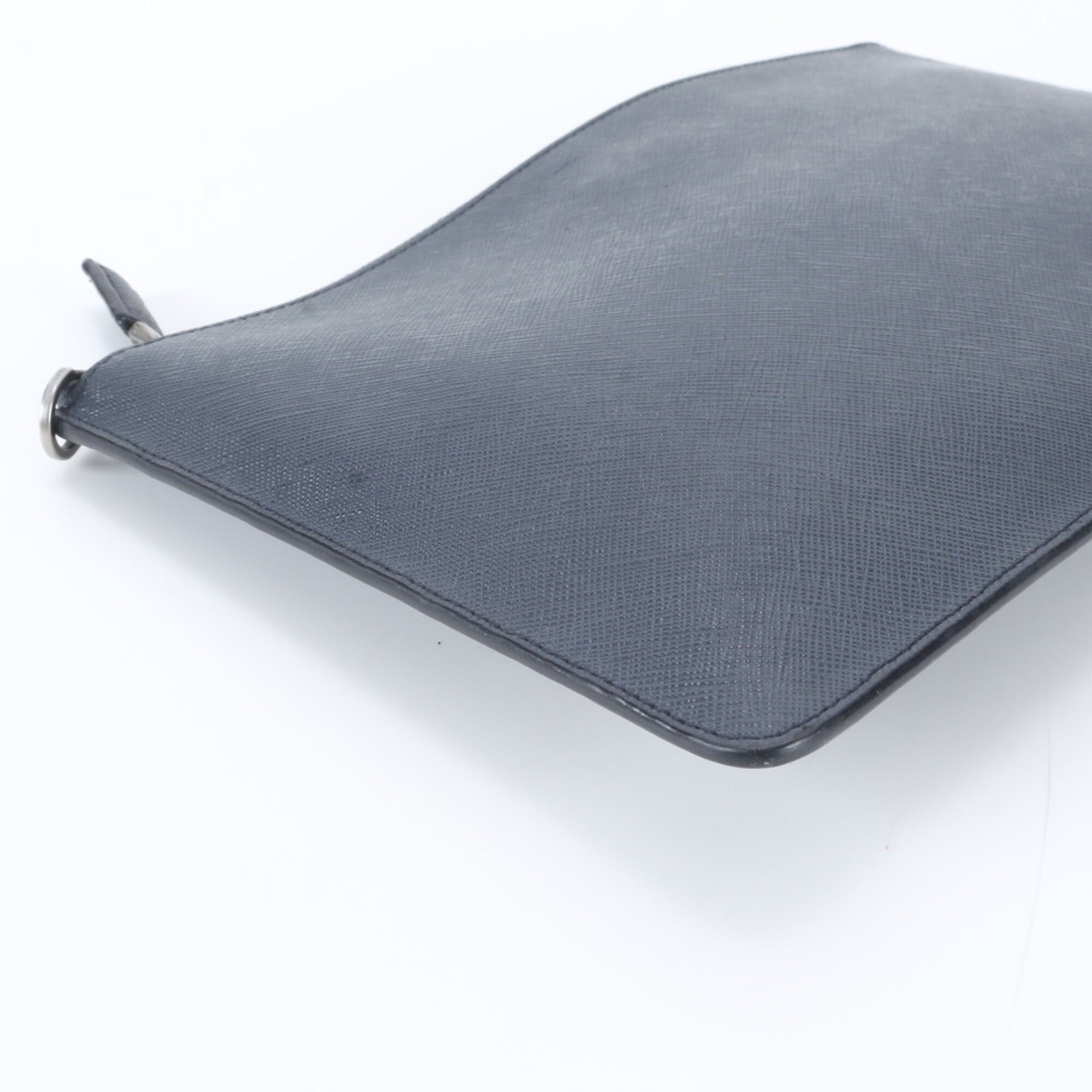 Prada Navy Leather Clutch Bag (Pre-Owned)