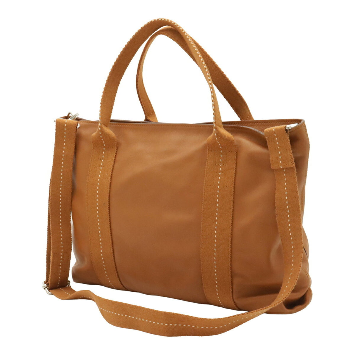 Hermes Brown Veau Derma Shoulder Bag Tote Bag (Pre-Owned)