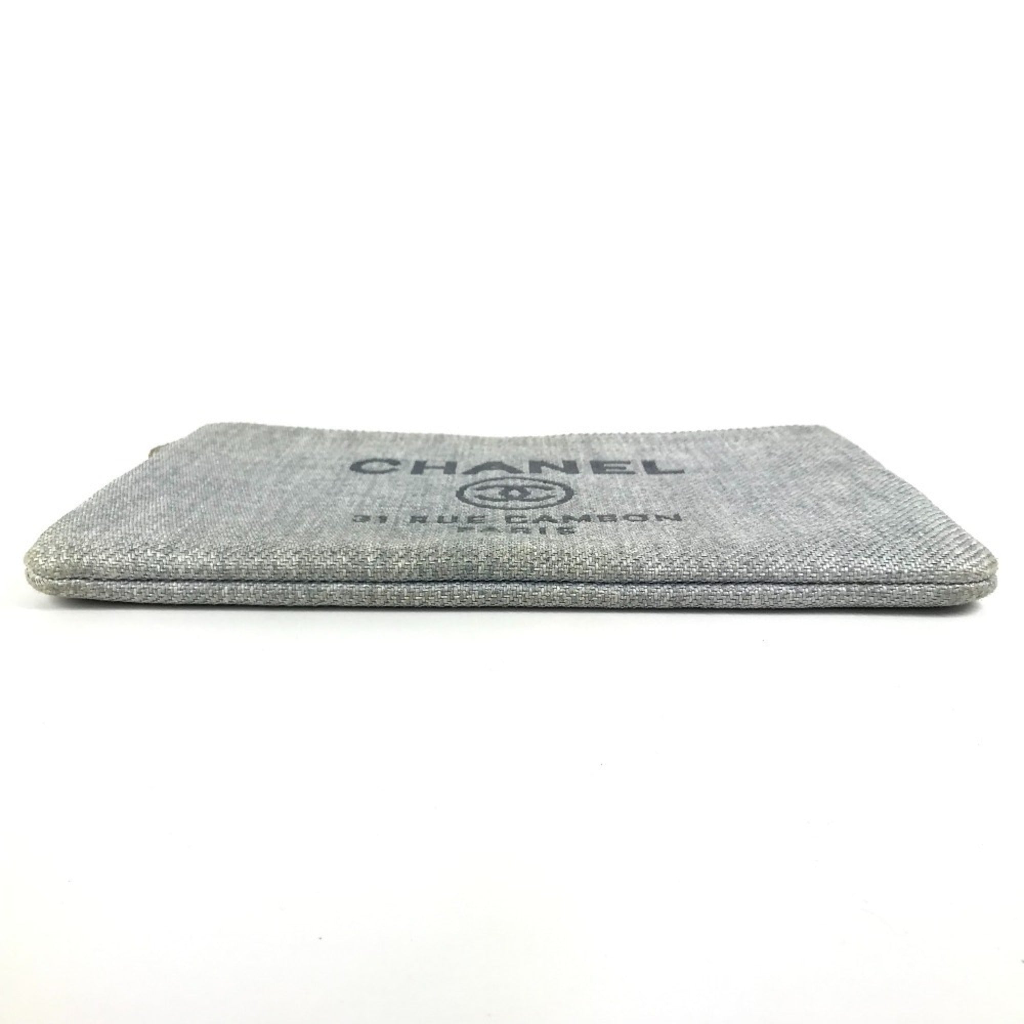 Chanel Blue Canvas Clutch Bag Pouch (Pre-Owned)