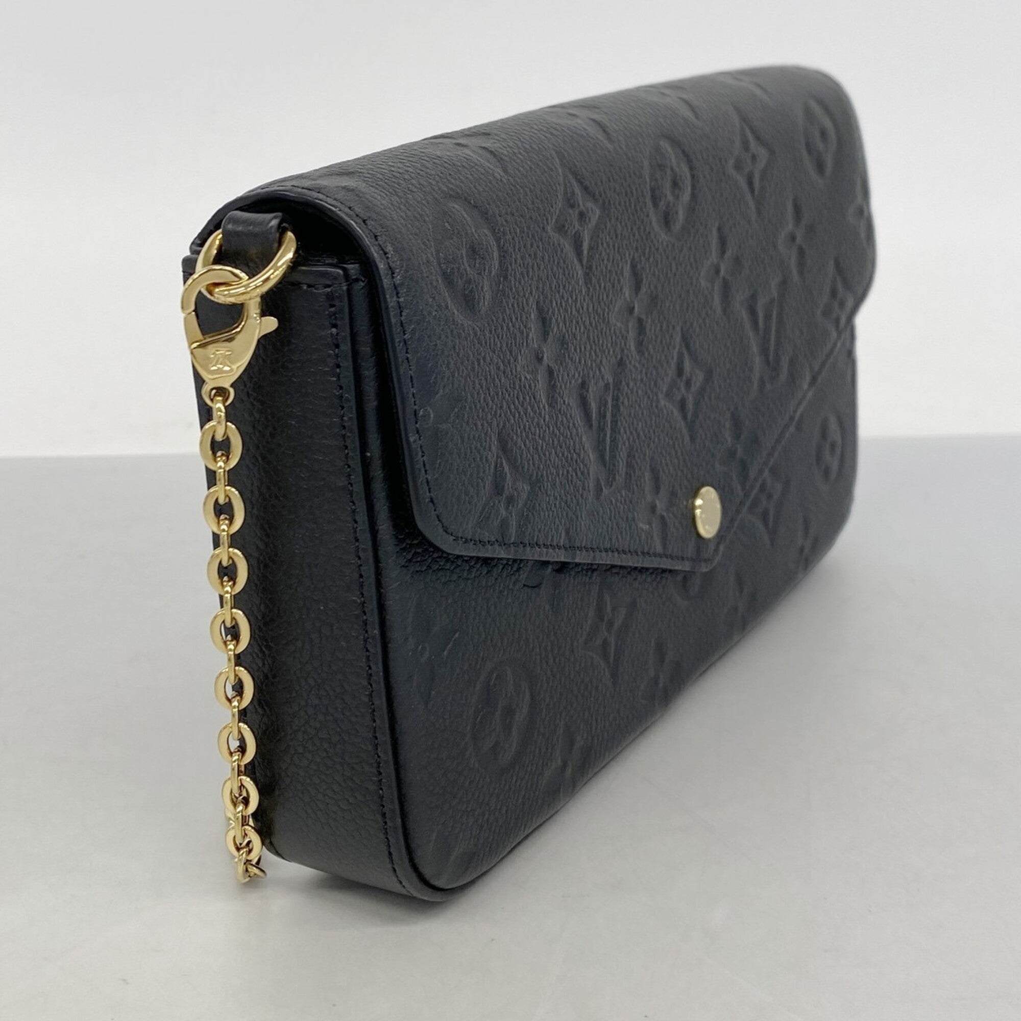 Louis Vuitton Noir Chain/Shoulder Wallet (Pre-Owned)