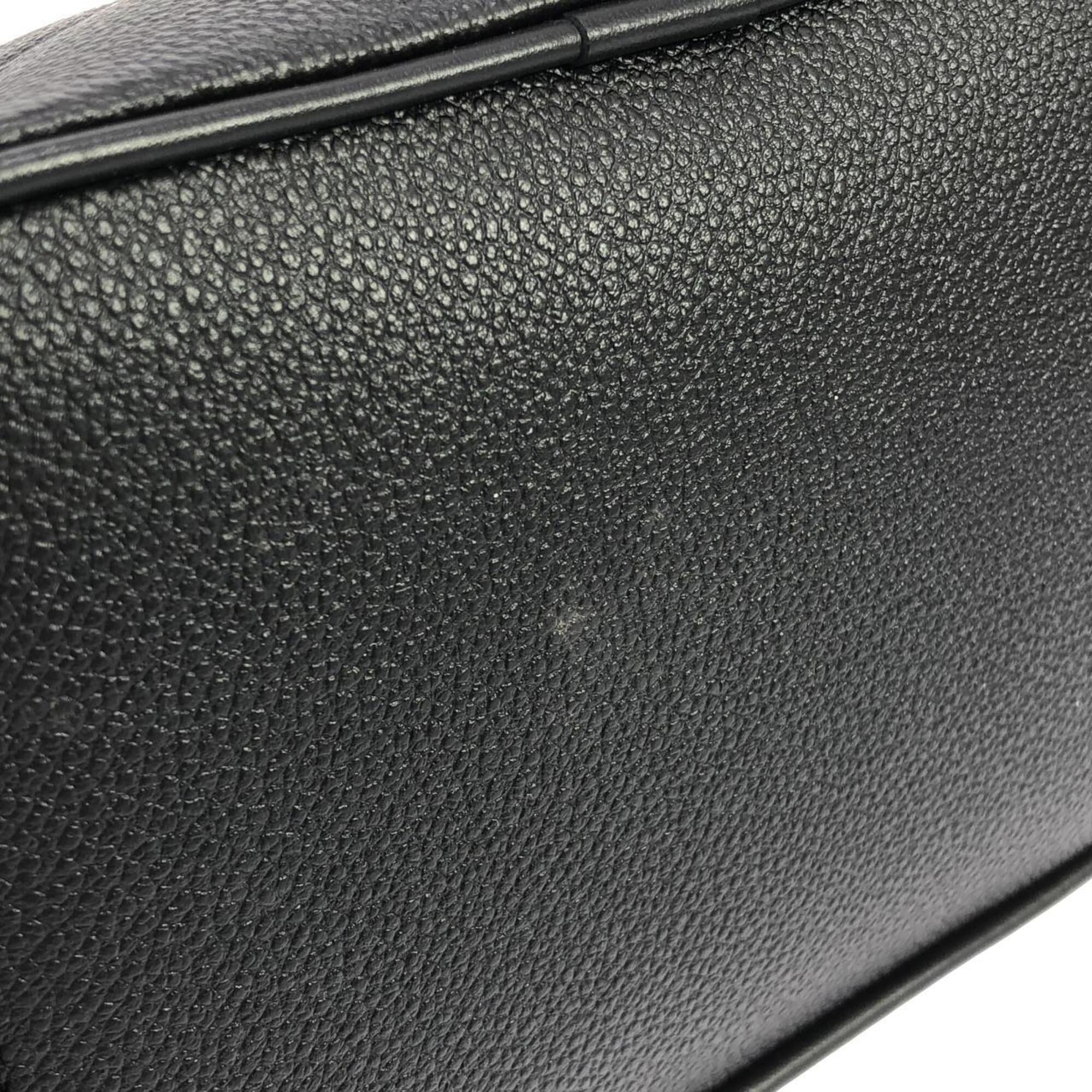 Louis Vuitton Black Leather Handbag (Pre-Owned)