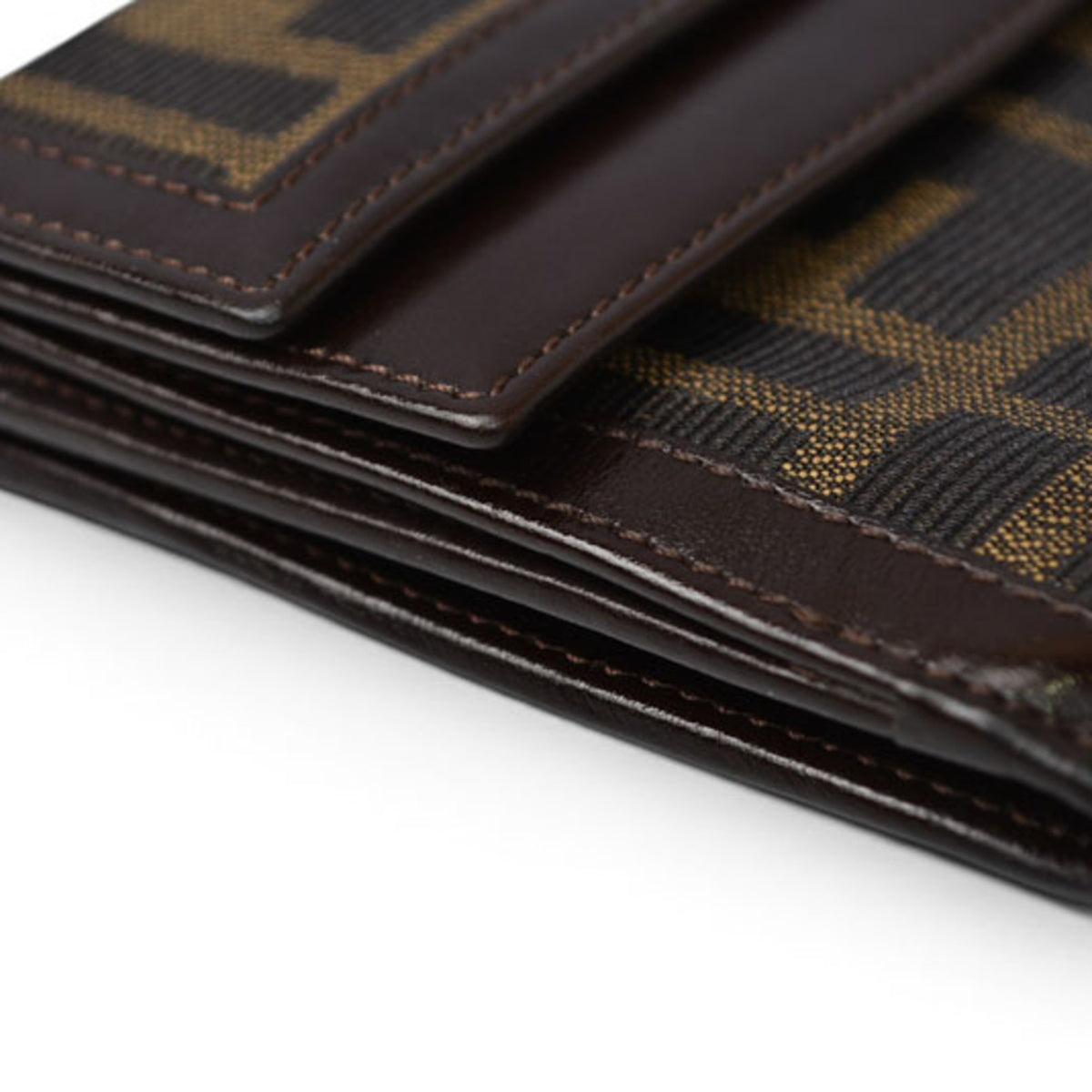 Fendi Zucca Brown Canvas Wallet (Bi-Fold) (Pre-Owned)