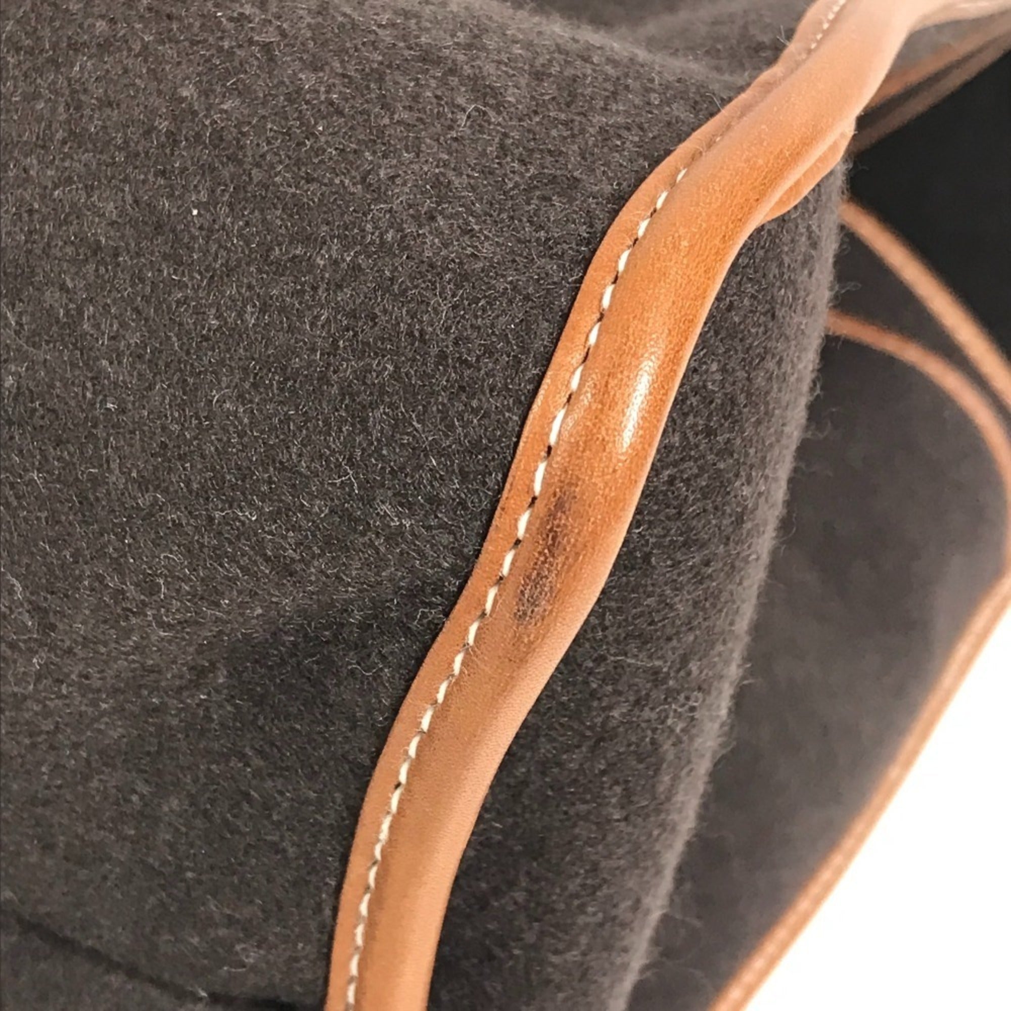 Hermes Brown Red Color Leather Silicone Handbag Tote Bag (Pre-Owned)