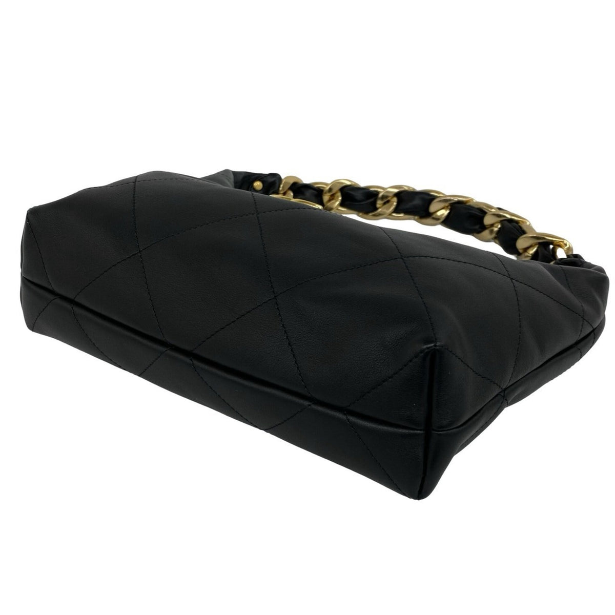 Chanel Black Leather Handbag Shoulder Bag (Pre-Owned)