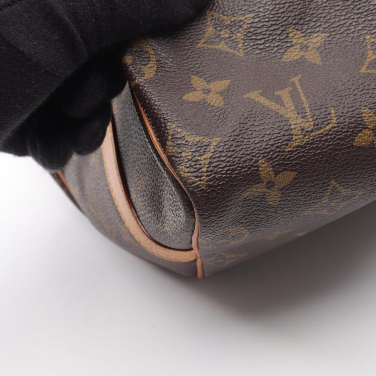 Louis Vuitton Brown Coated Canvas Monogram Leather Handbag (Pre-Owned)
