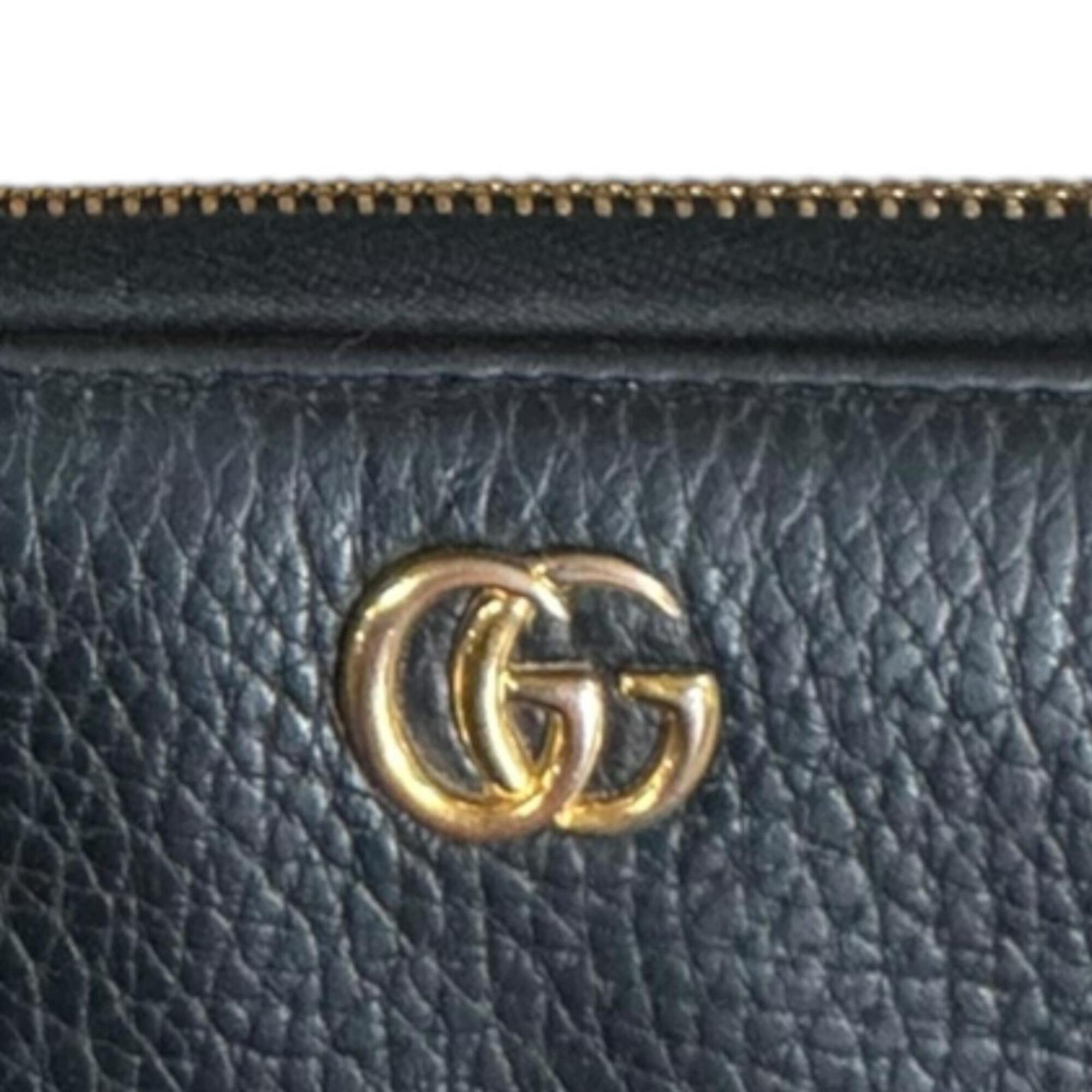 Gucci Black Leather Long Wallet (Bi-Fold) (Pre-Owned)