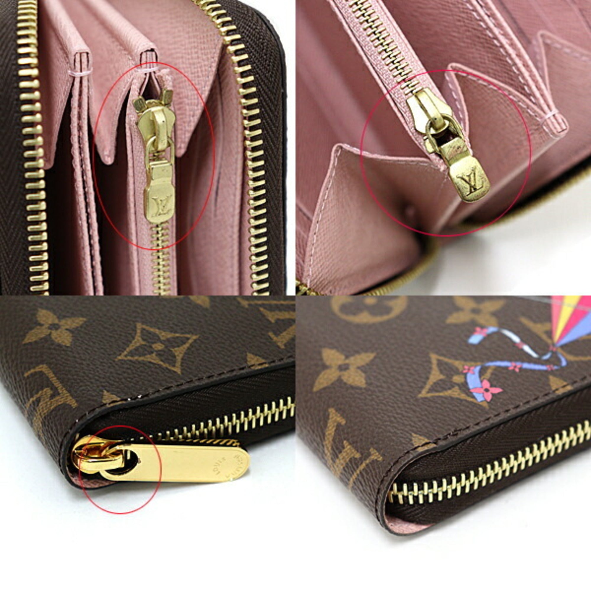Louis Vuitton Monogram Brown Rose Ballerine Monogram Long Wallet (Bi-Fold) (Pre-Owned)