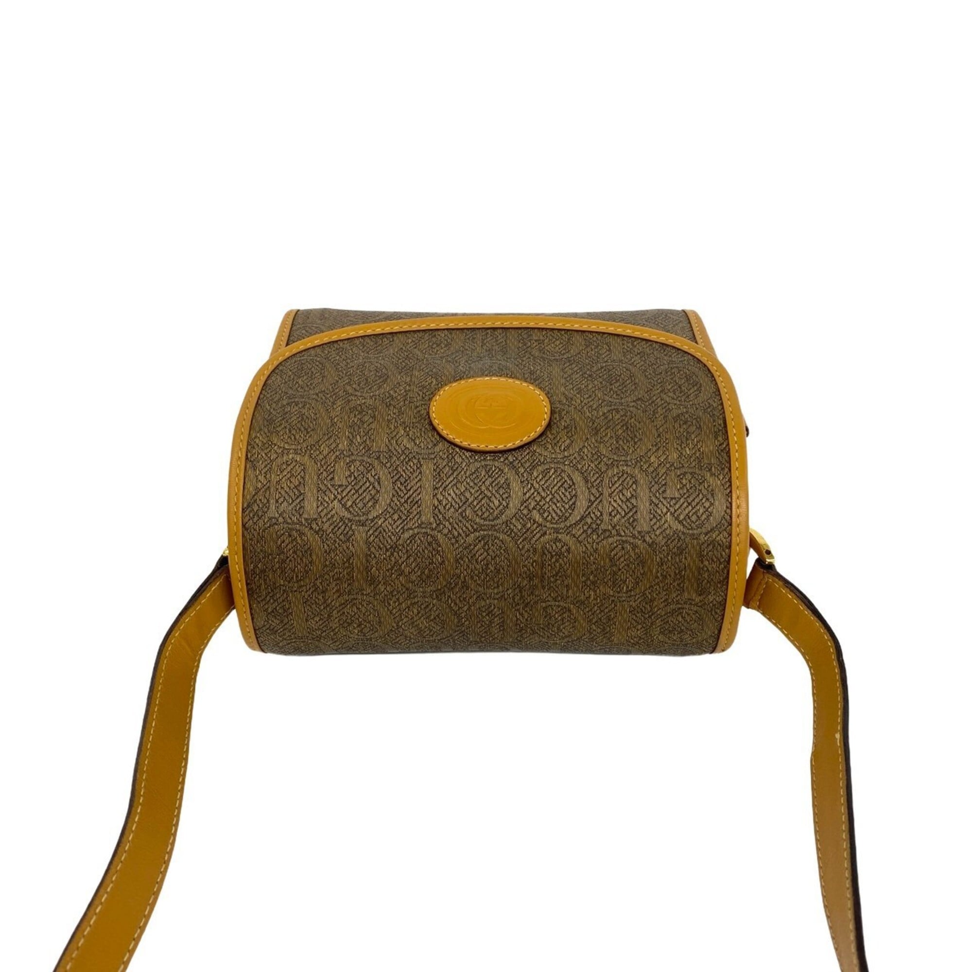 Gucci Brown Leather Pvc Pochette Shoulder Bag (Pre-Owned)