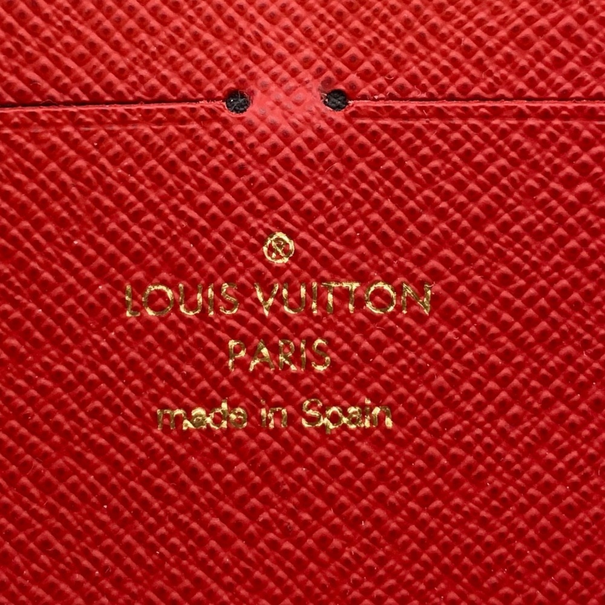 Louis Vuitton Damier Brown Leather Long Wallet (Bi-Fold) (Pre-Owned)