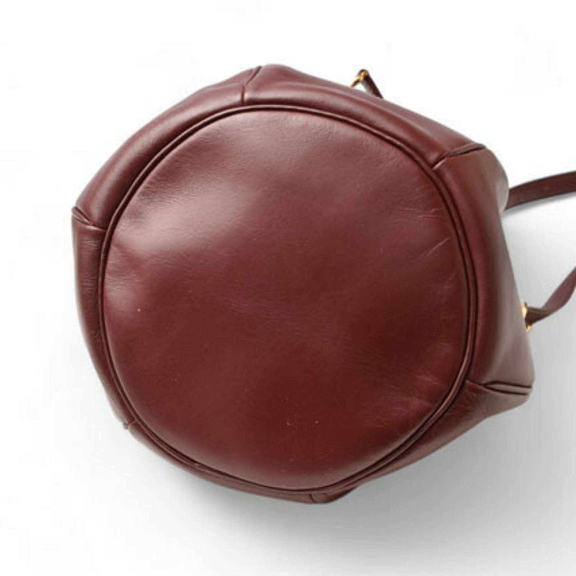Cartier Bordeaux Leather Shoulder Bag (Pre-Owned)