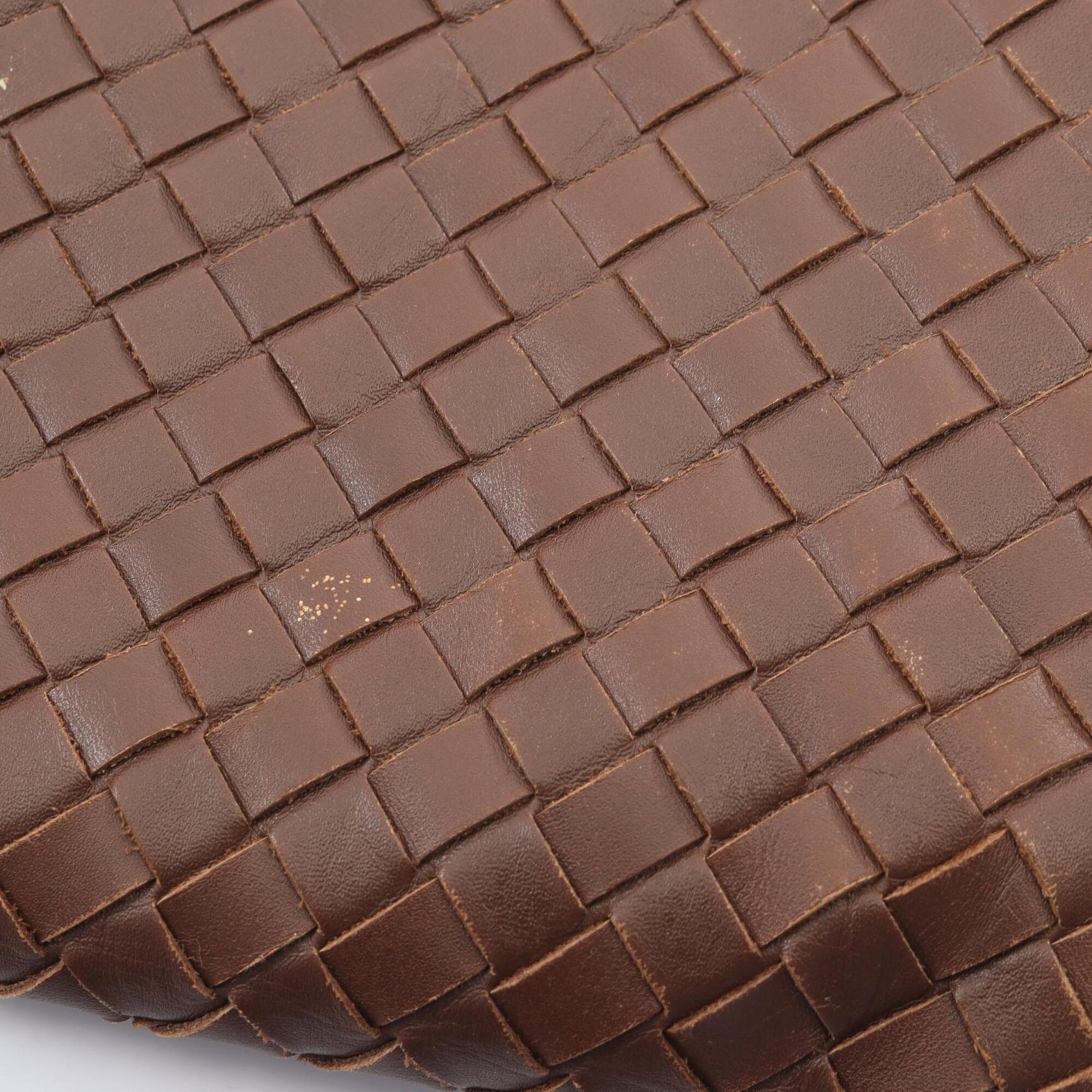 Bottega Veneta Brown Intrecciato Handbag Shoulder Bag (Pre-Owned)
