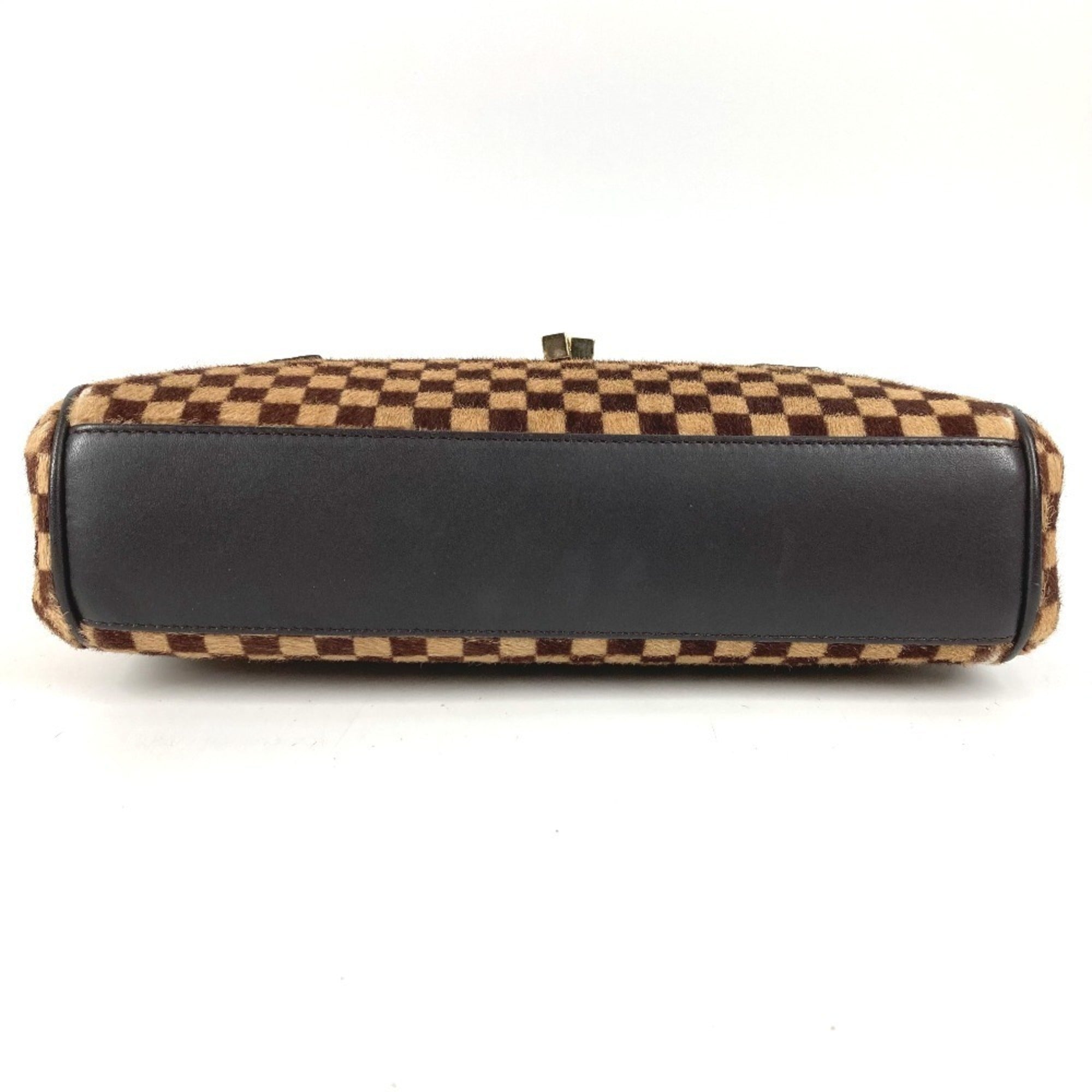 Louis Vuitton Brown Leather Handbag Tote Bag (Pre-Owned)