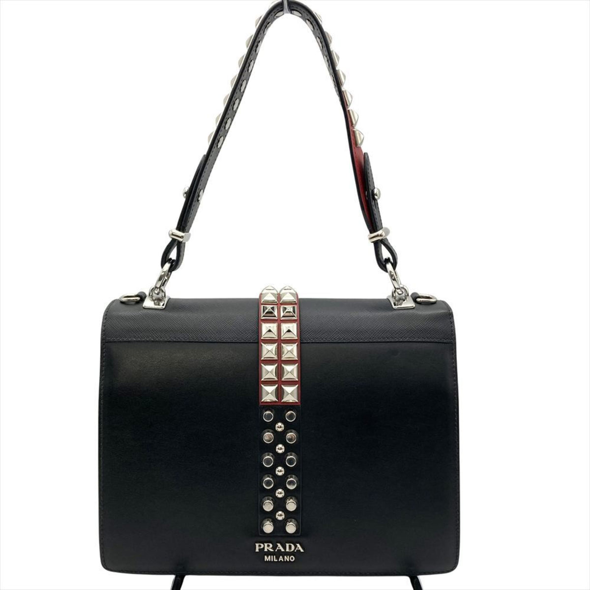 Prada Black Leather Shoulder Bag (Pre-Owned)