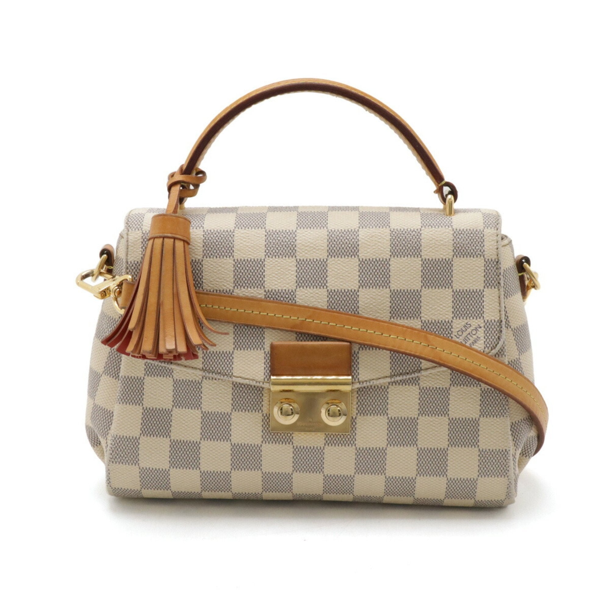 Louis Vuitton Ivory Pvc Handbag Shoulder Bag (Pre-Owned)