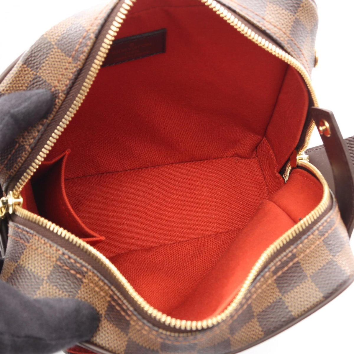 Louis Vuitton Brown Damier Canvas Coated Canvas Leather Handbag Shoulder Bag (Pre-Owned)