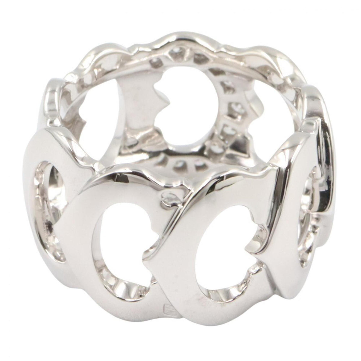 Cartier Silver Clear White Gold (18K) Band Ring (Pre-Owned)