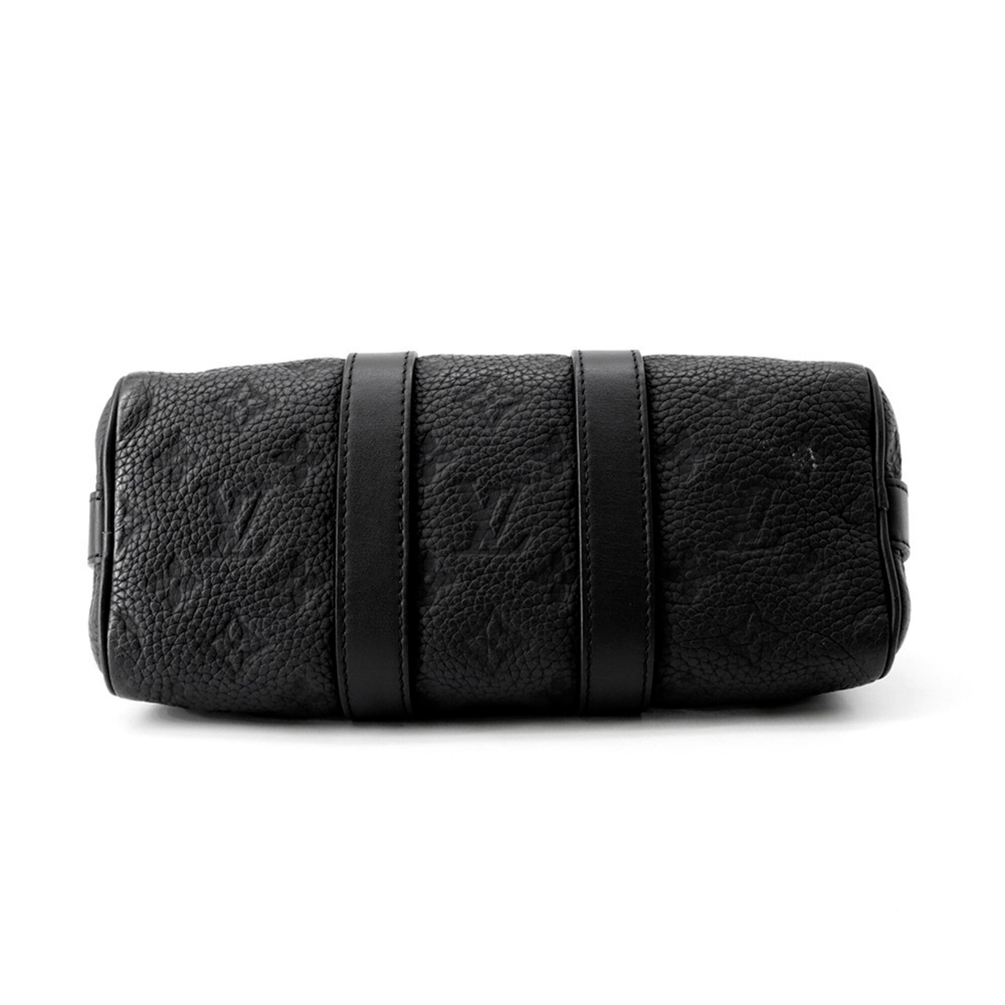 Louis Vuitton Black Noir Monogram Leather Handbag (Pre-Owned)