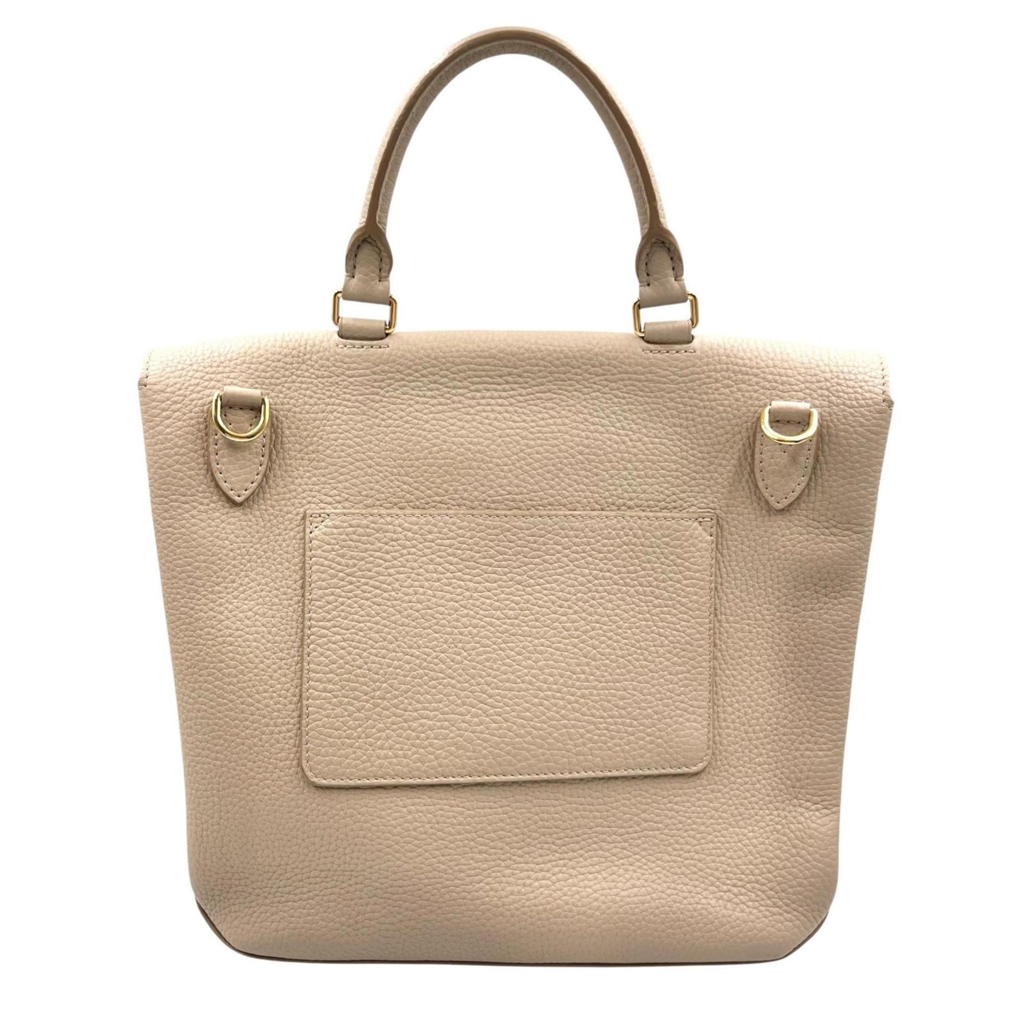 Louis Vuitton Beige Leather Shoulder Bag (Pre-Owned)