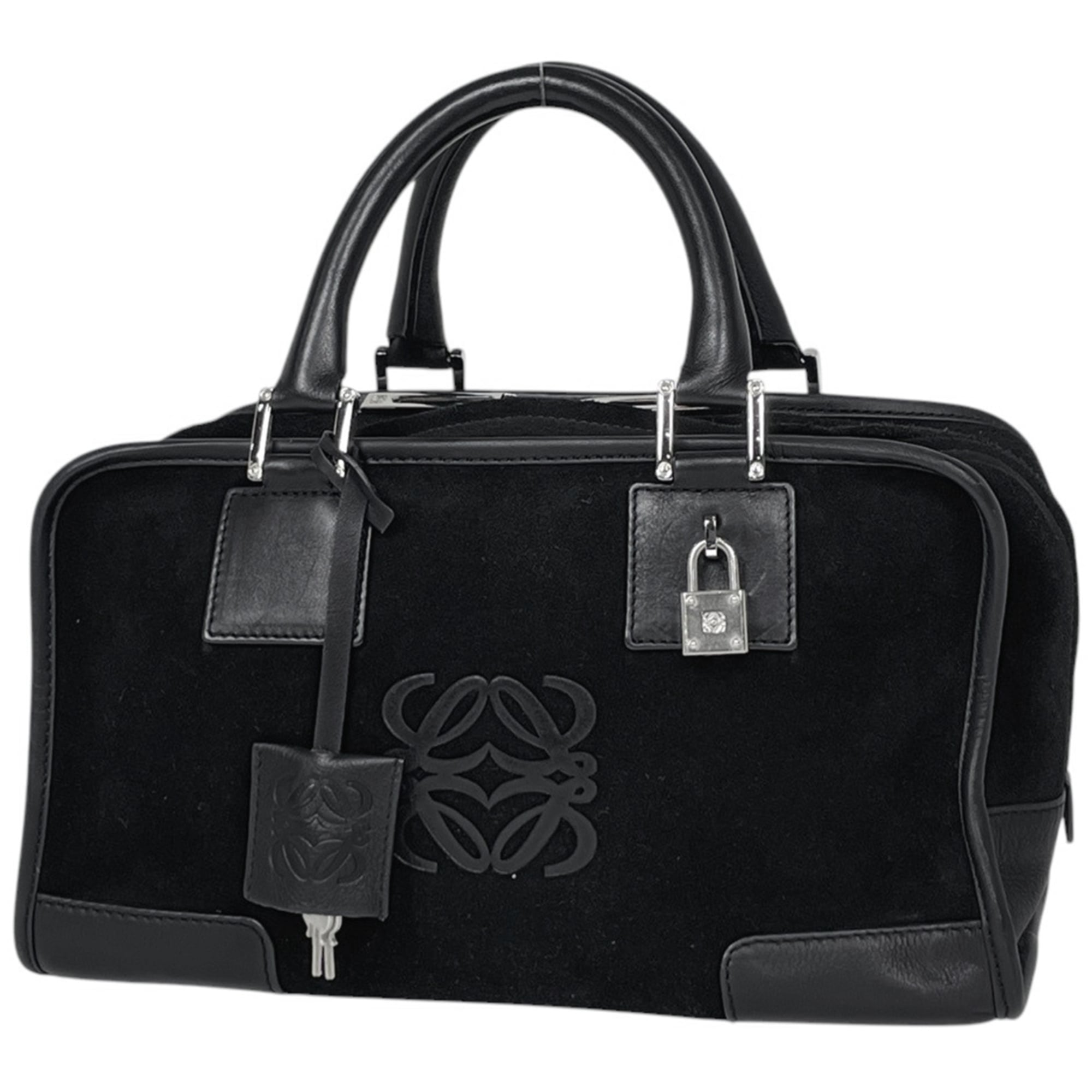 Loewe Black Suede Leather Handbag (Pre-Owned)