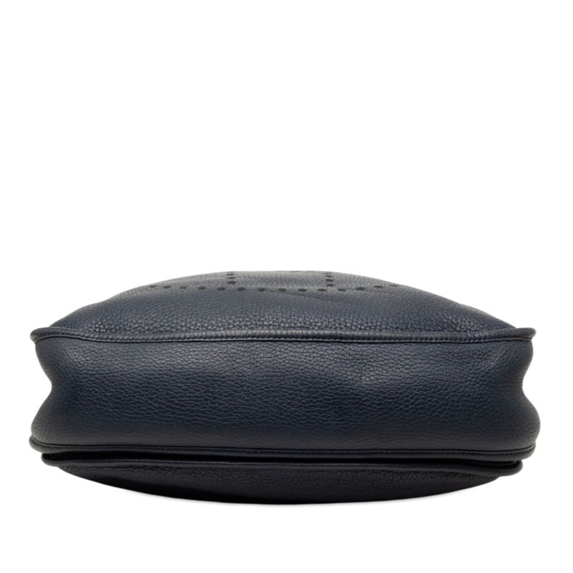 Hermes Navy Taurillon Clemence Leather Shoulder Bag (Pre-Owned)