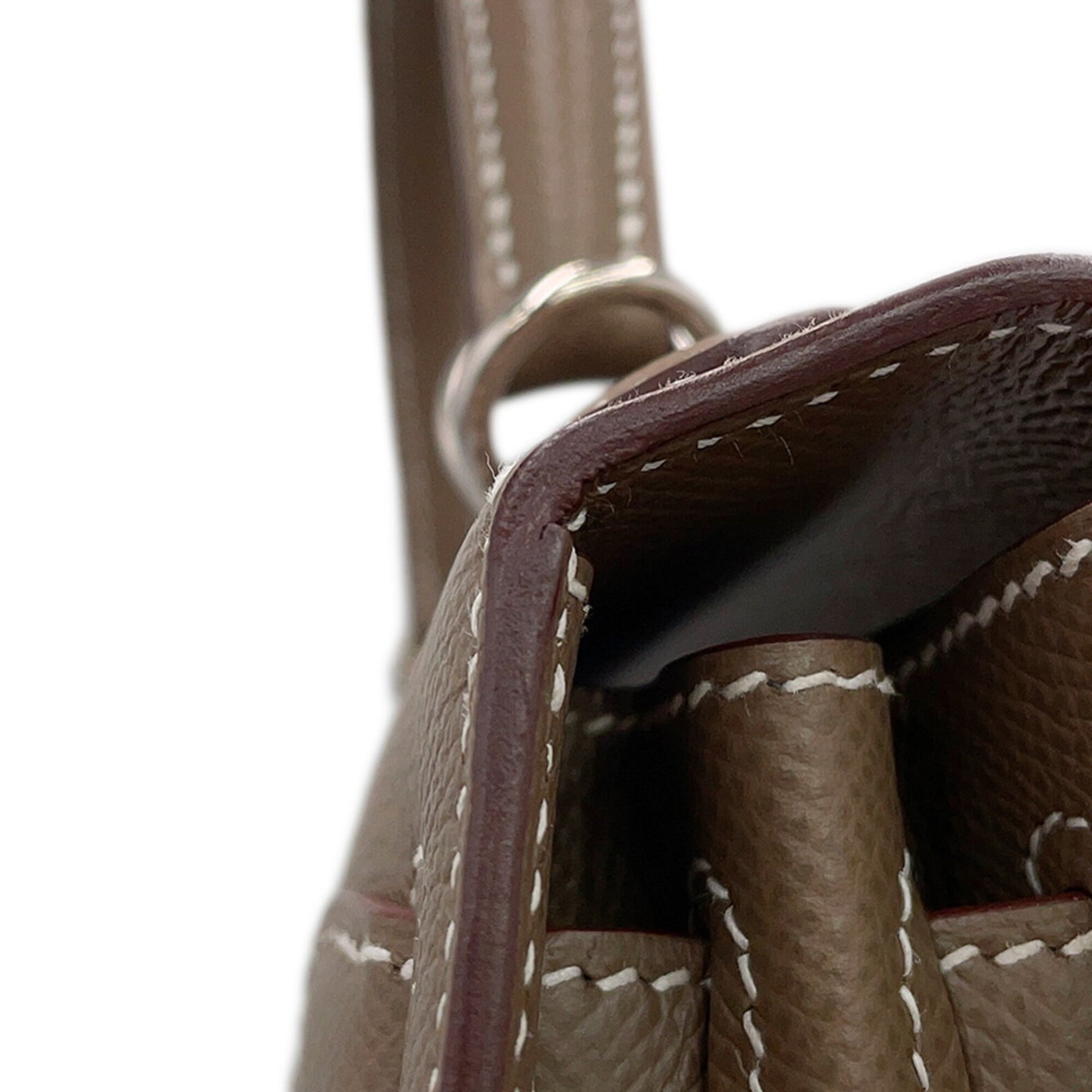 Hermes Kelly Etoupe Gray Epsom Leather Handbag (Pre-Owned)