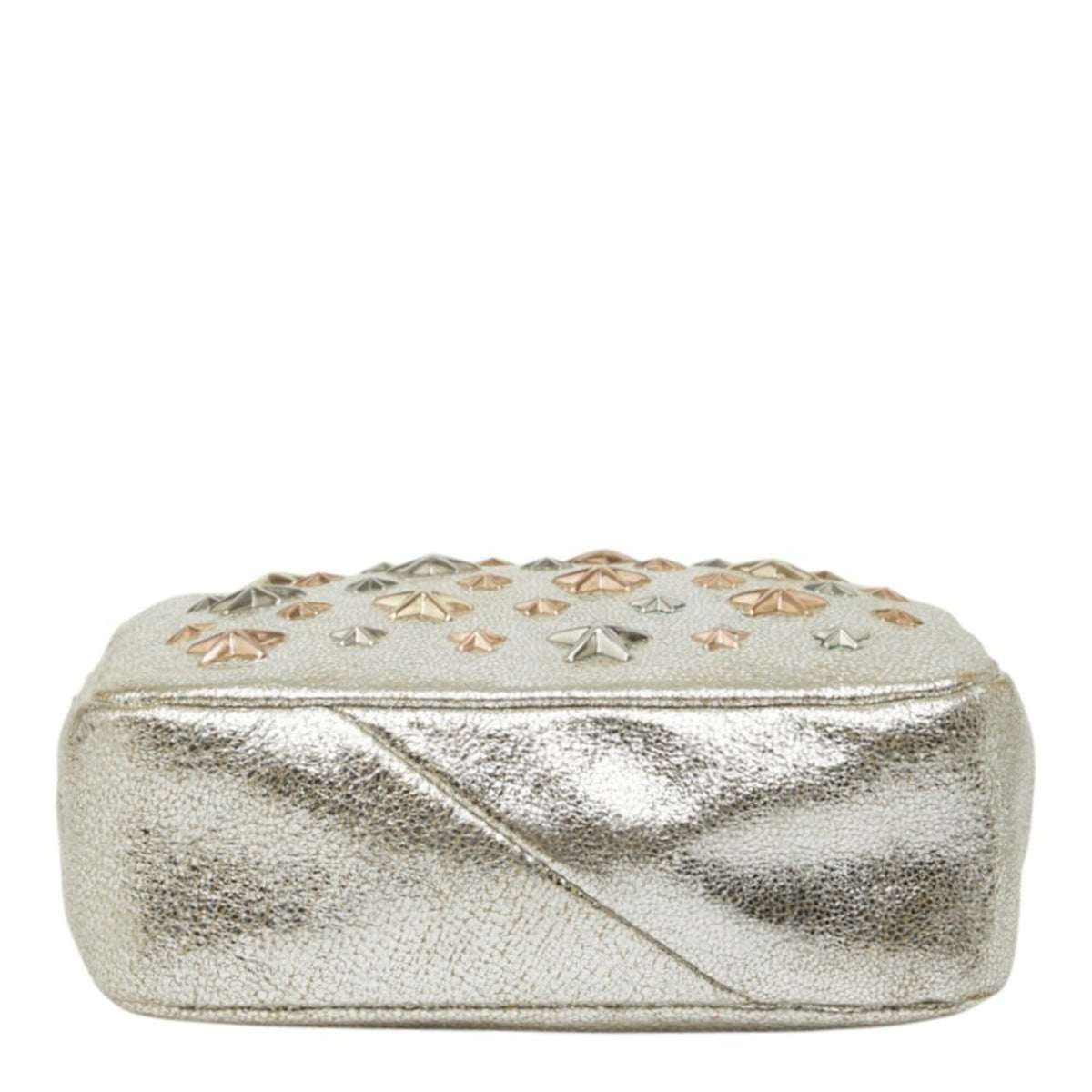 Jimmy Choo Silver Leather Pouch (Pre-Owned)