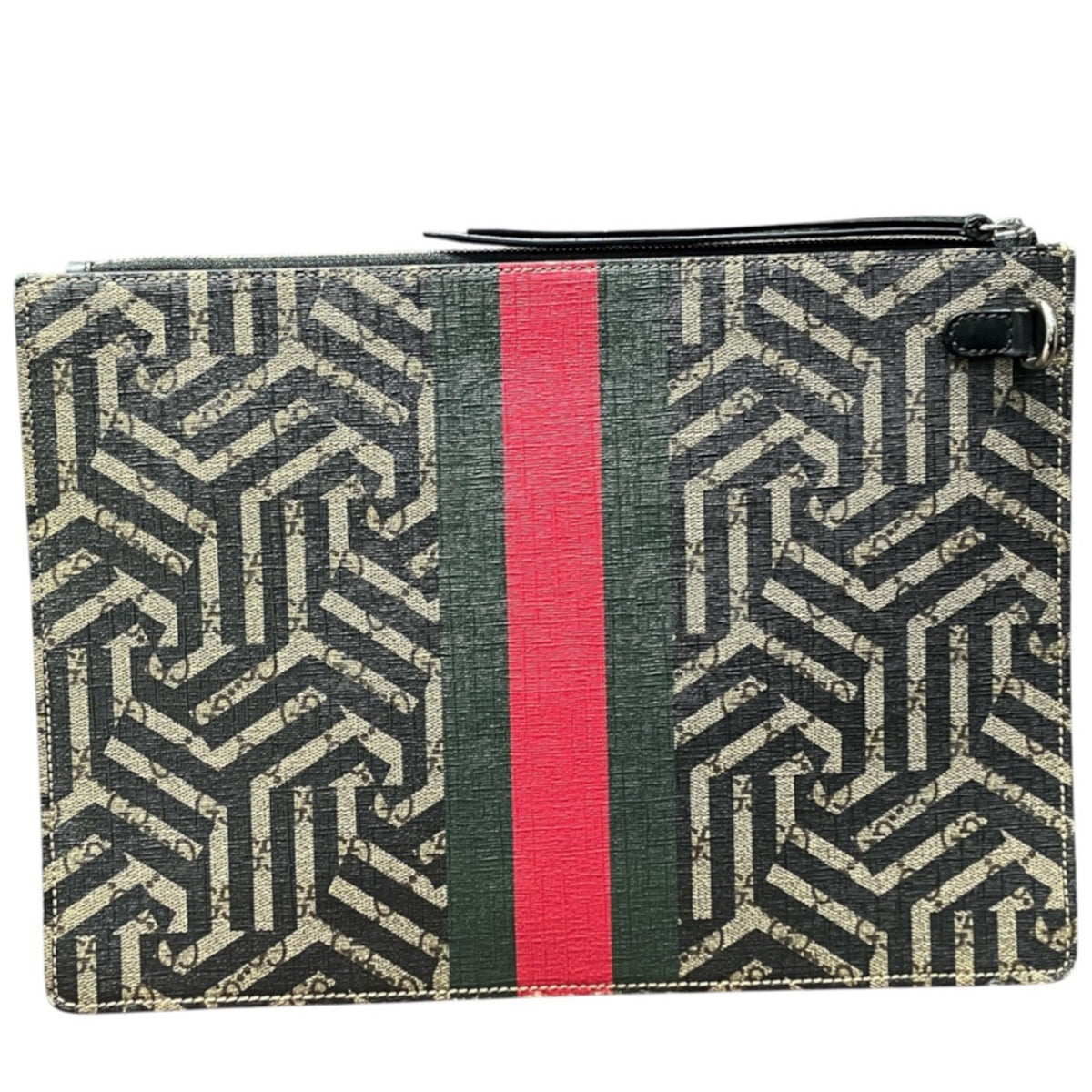 Gucci Gray Leather Clutch Bag (Pre-Owned)