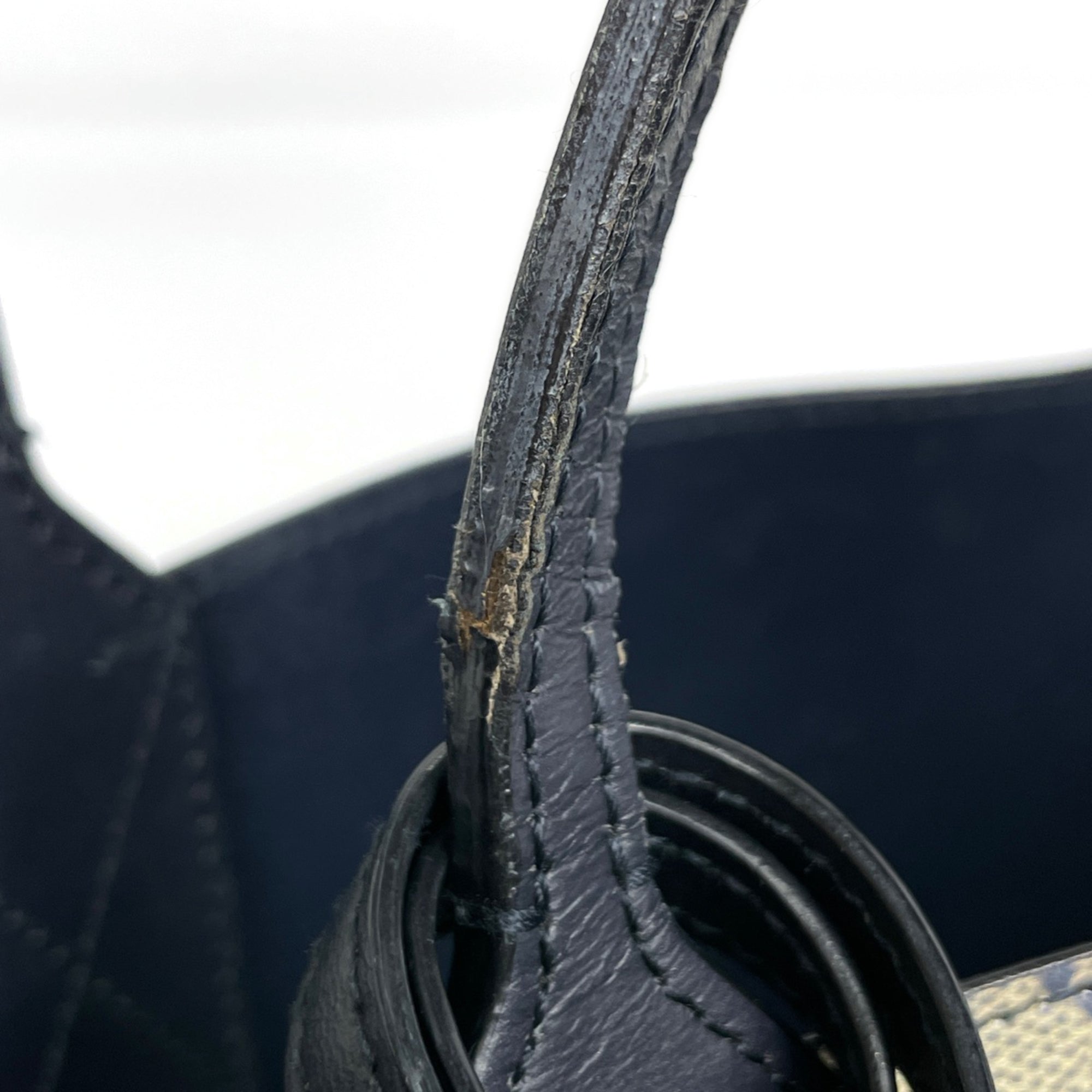 Gucci Beige Blue Gg Supreme Leather Tote Bag (Pre-Owned)
