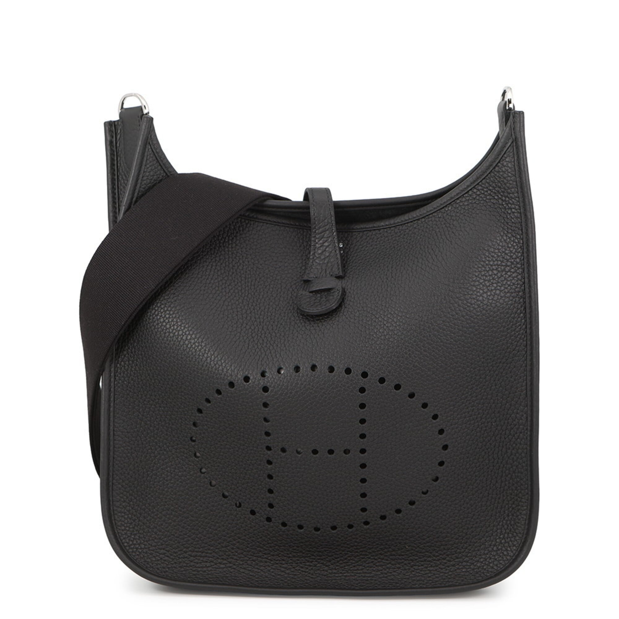 Hermes Black Taurillon Clemence Leather Shoulder Bag (Pre-Owned)