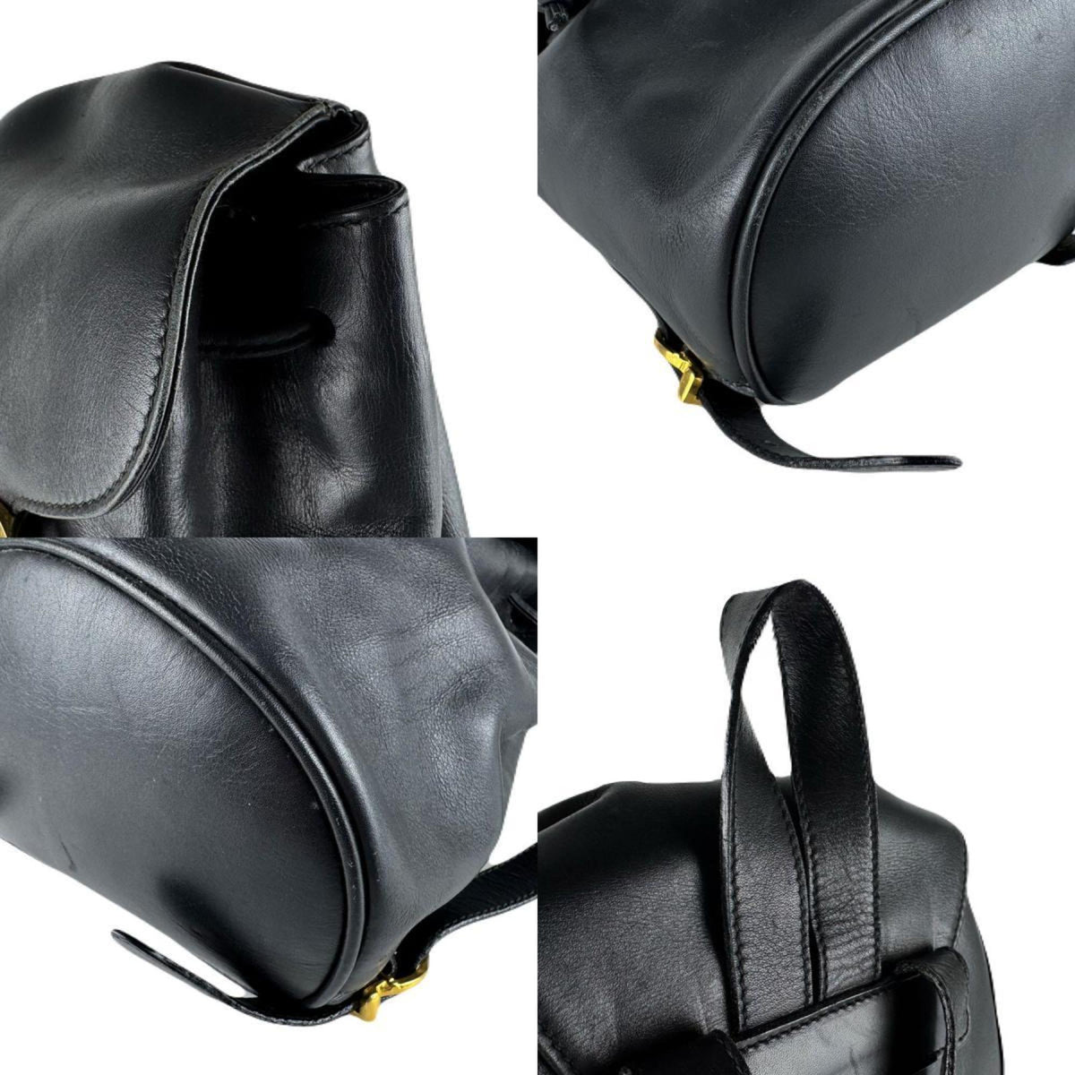 Salvatore Ferragamo Black Leather Backpack (Pre-Owned)