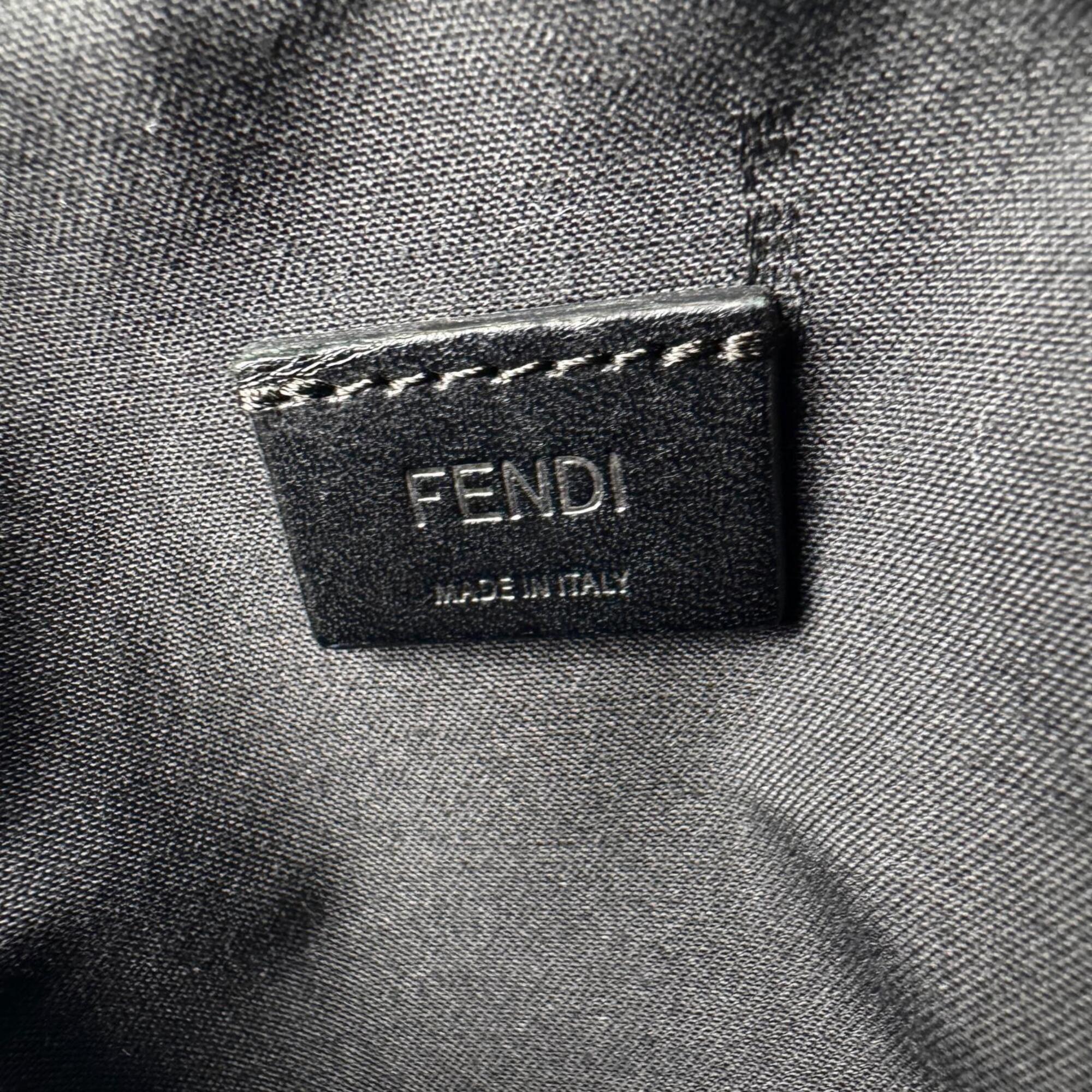 Fendi Black Nylon Leather Pouch Shoulder Bag (Pre-Owned)